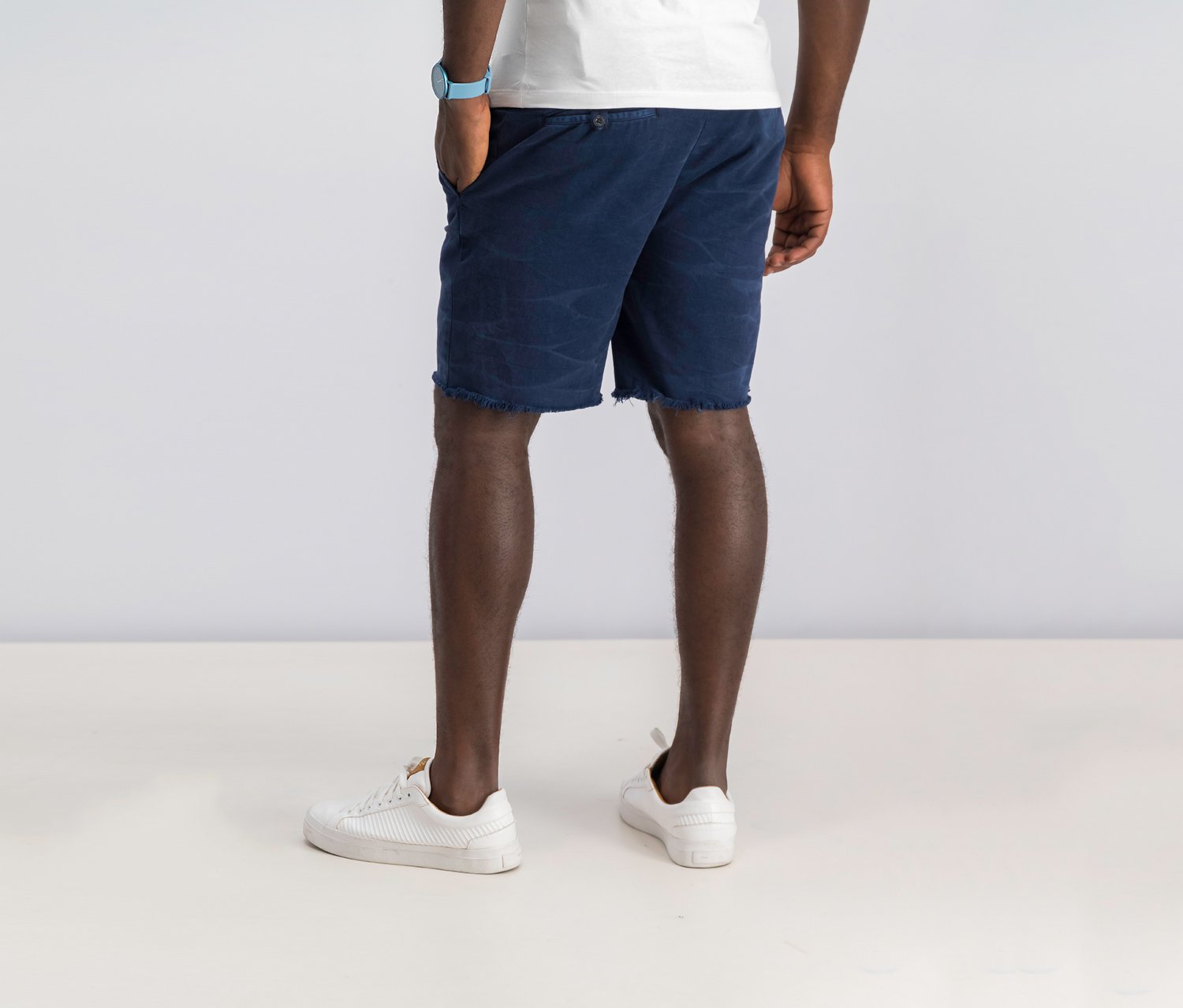Mens Relaxed Fit Twill Shorts, Newport Navy