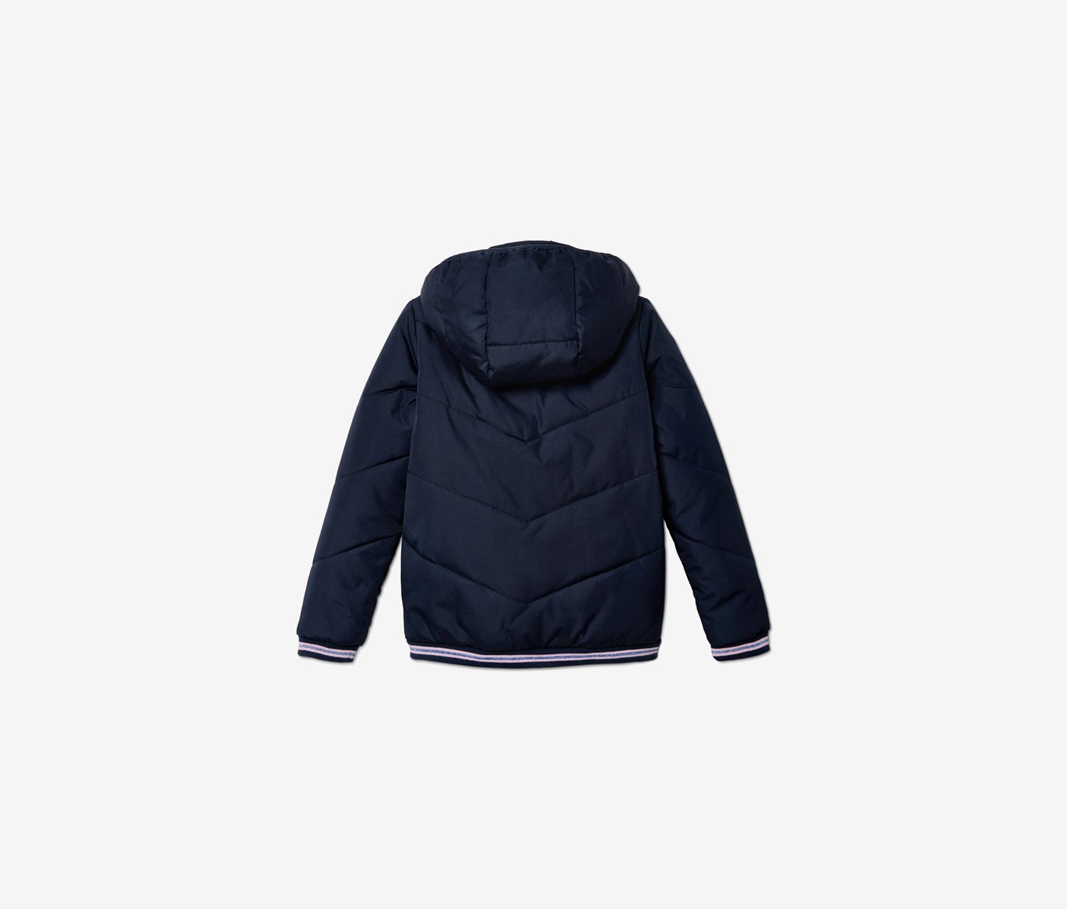 Kids Girls Long Sleeve Hooded Warm Jacket, Navy