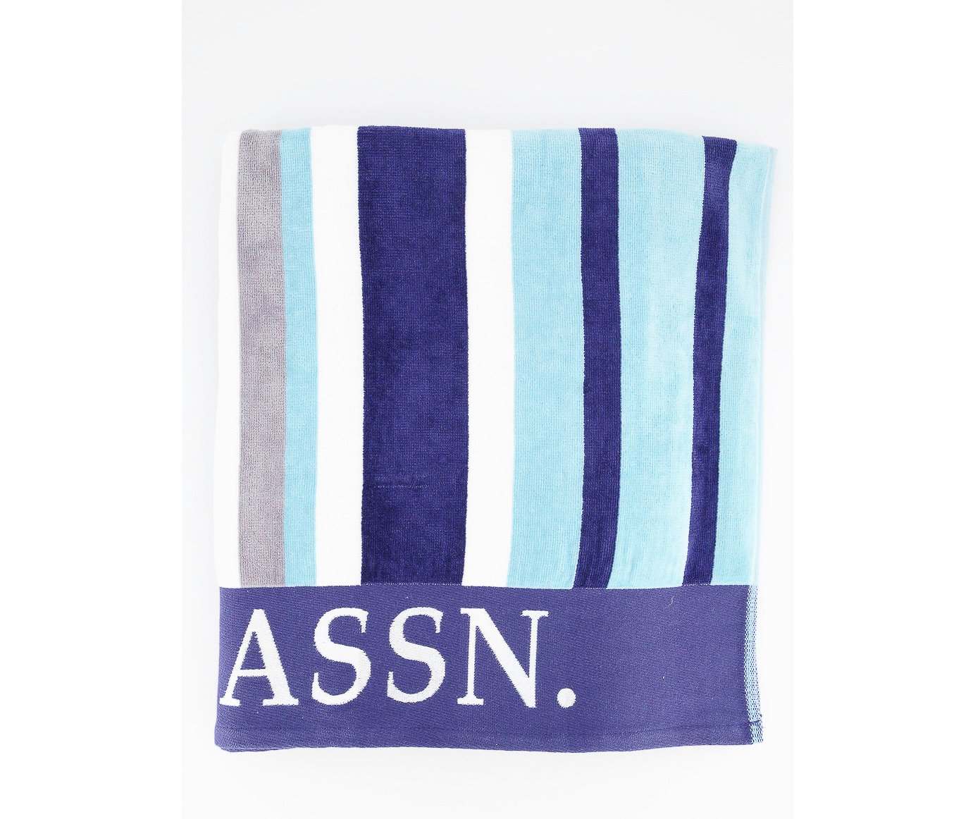 Striped Nautical Design Lofty Beach Towel, Blue Combo