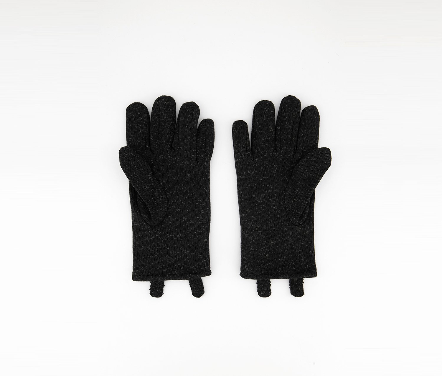 Men Knitted Fleece Gloves, Black