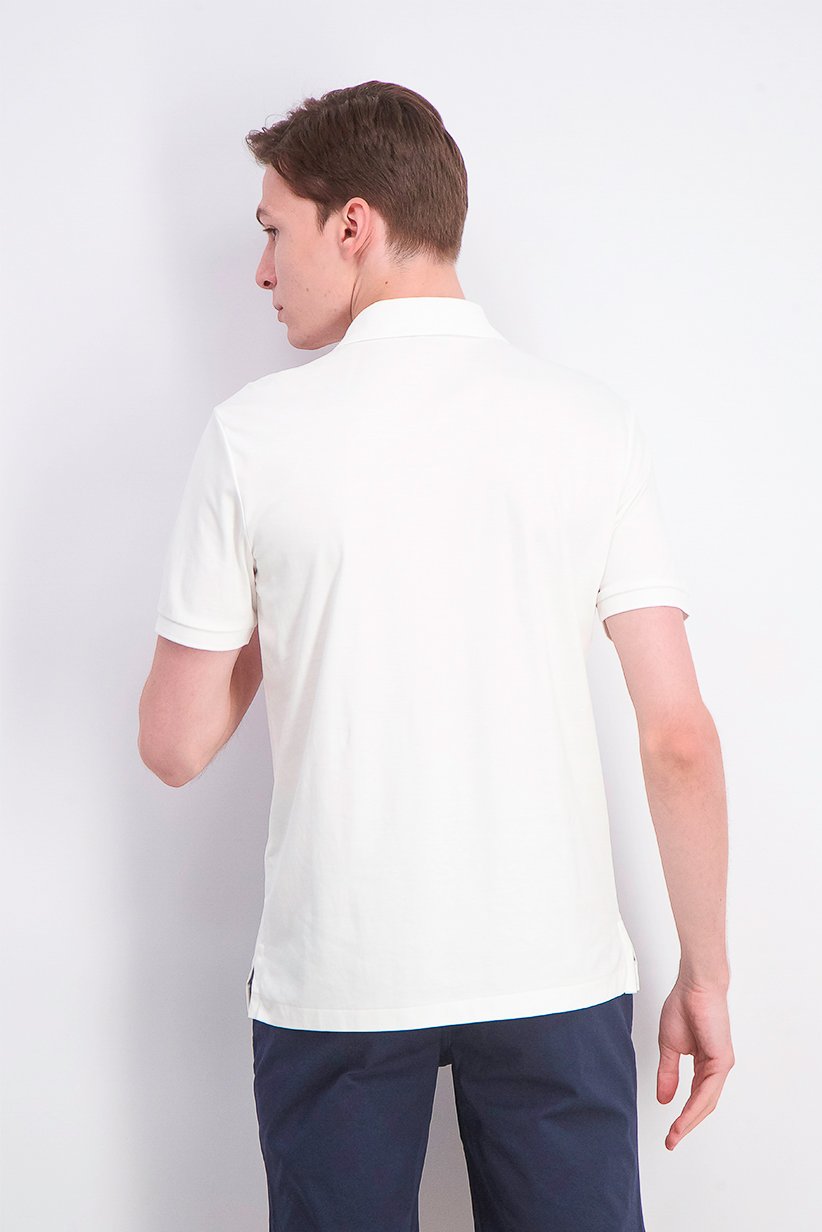 Men Slim Fit Short Sleeve Soft Touch Polo Shirt, White