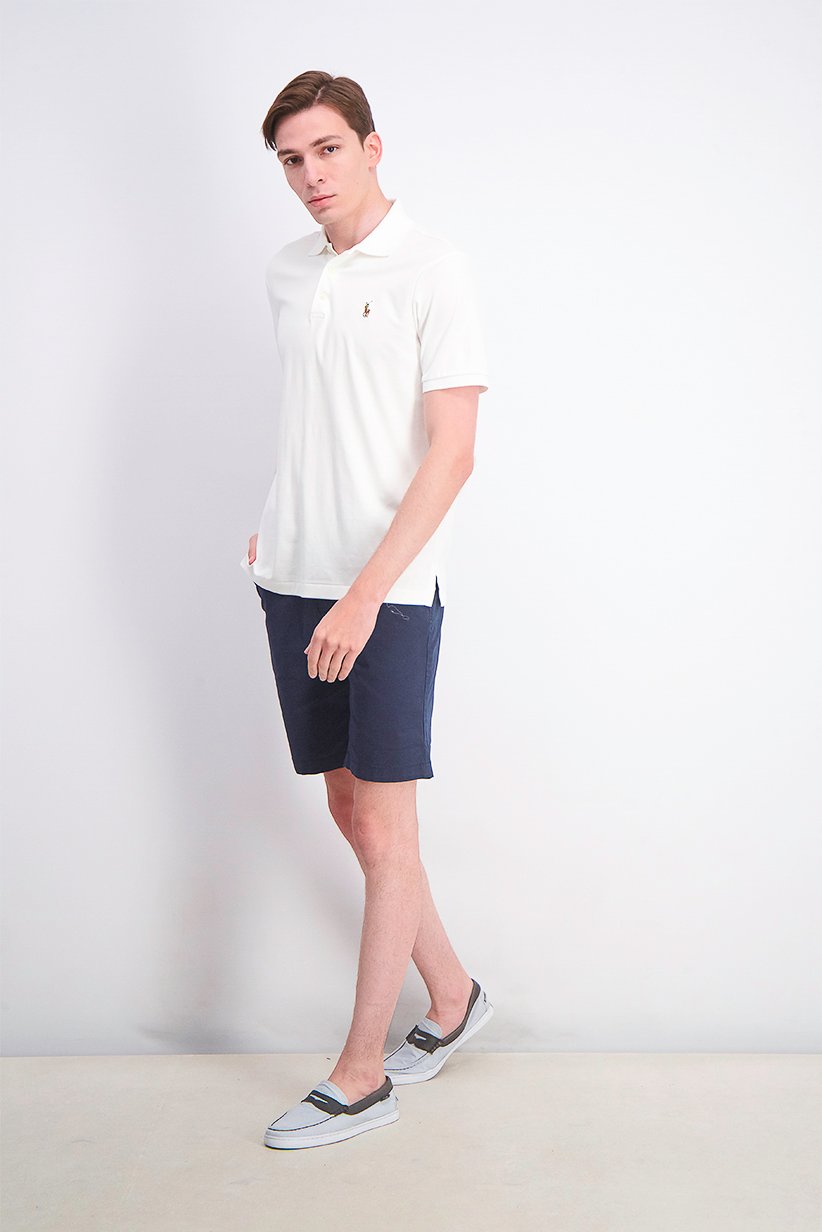 Men Slim Fit Short Sleeve Soft Touch Polo Shirt, White
