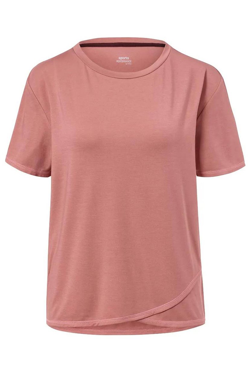 Women Plain Short Sleeve Sport Top, Rose