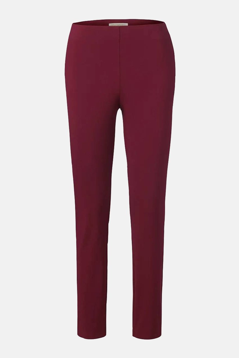 Women Regular Fit Stretchable Plain Pants, Red