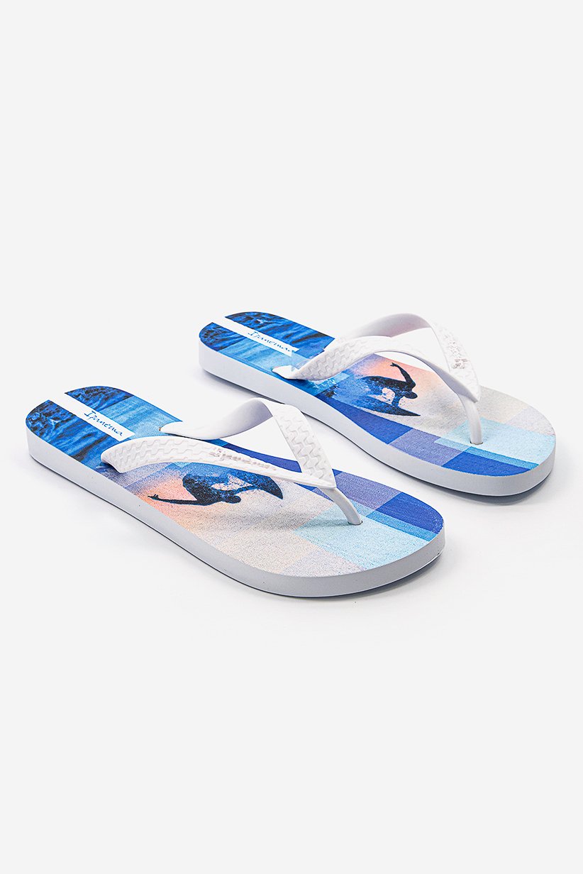 Men Clas Urbana Marsc Slipper, White and Blue