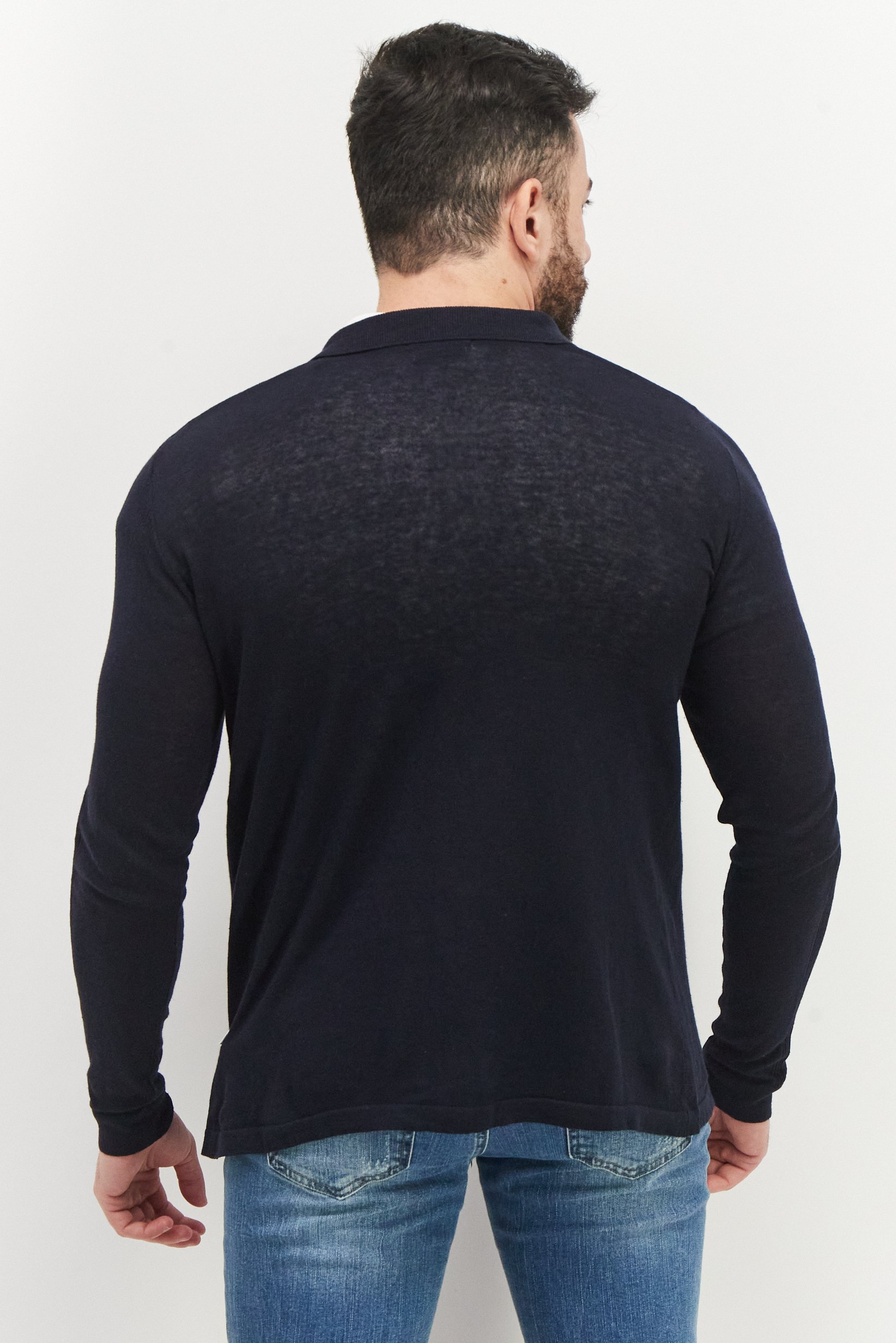 Buy Sorbino Men Regular Fit Long Sleeve Textured Cardigan, Navy Online ...
