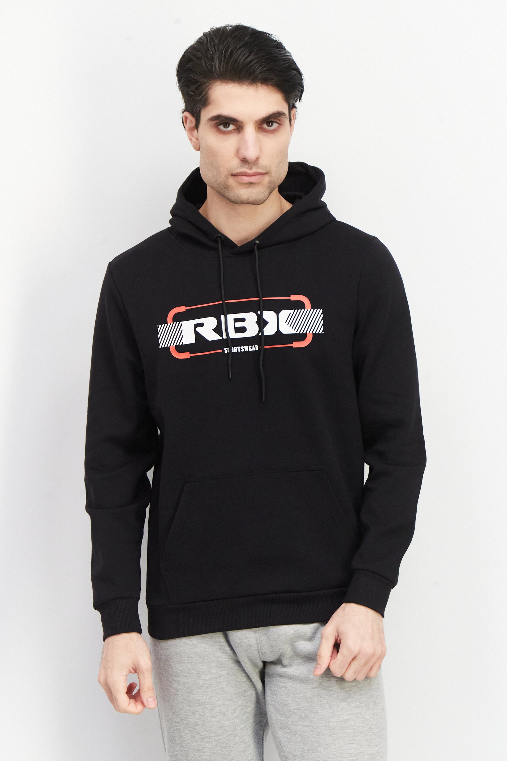 Men Sportswear Fit Long Sleeves Training Sweatshirt, Black Combo