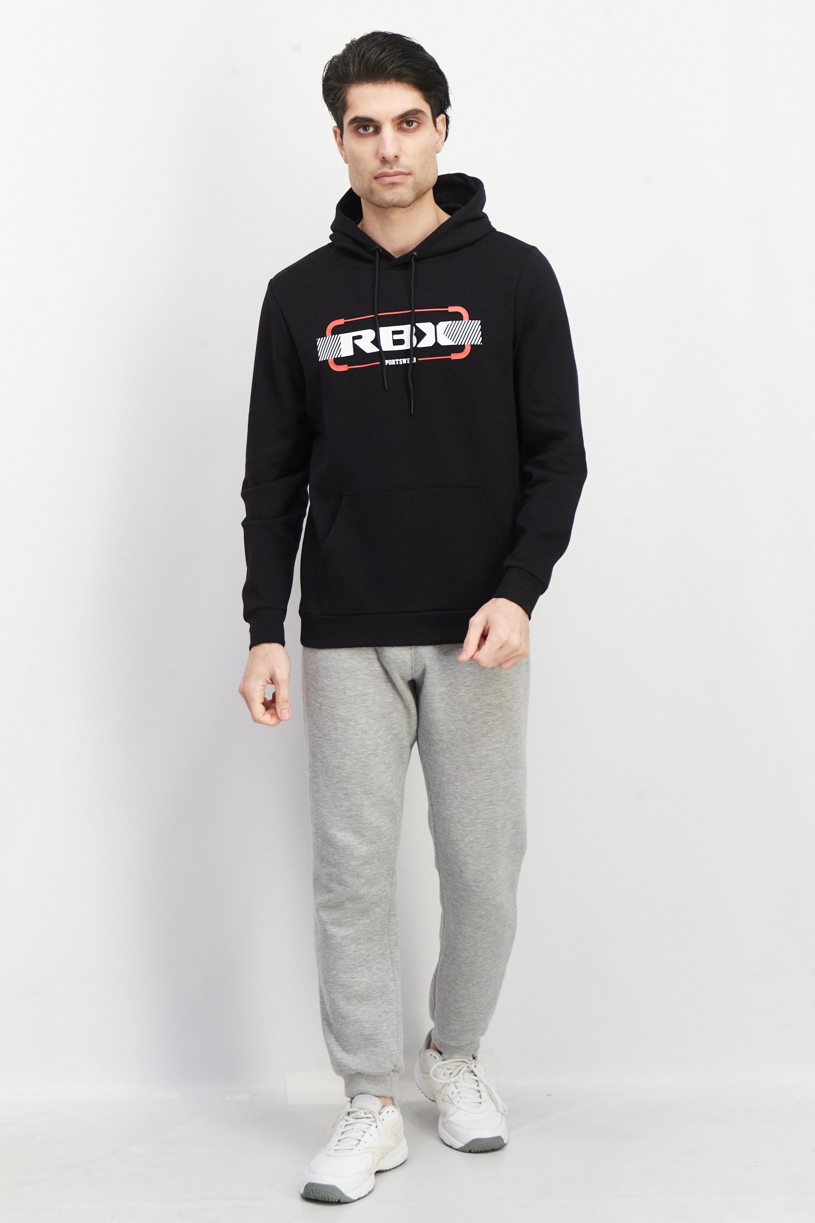 Men Sportswear Fit Long Sleeves Training Sweatshirt, Black Combo