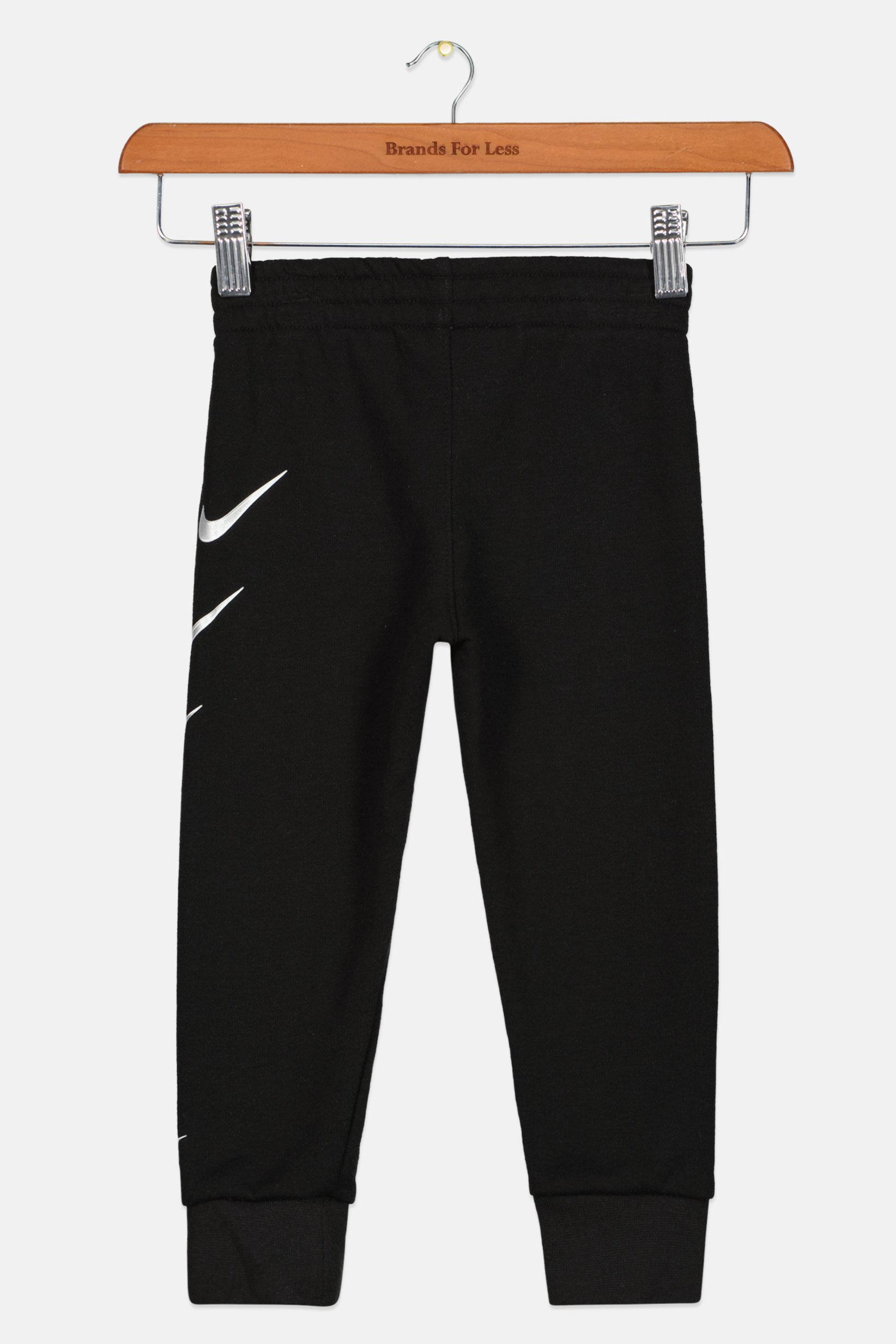 Toddlers Girl Brand Logo Jogger Pants, Black