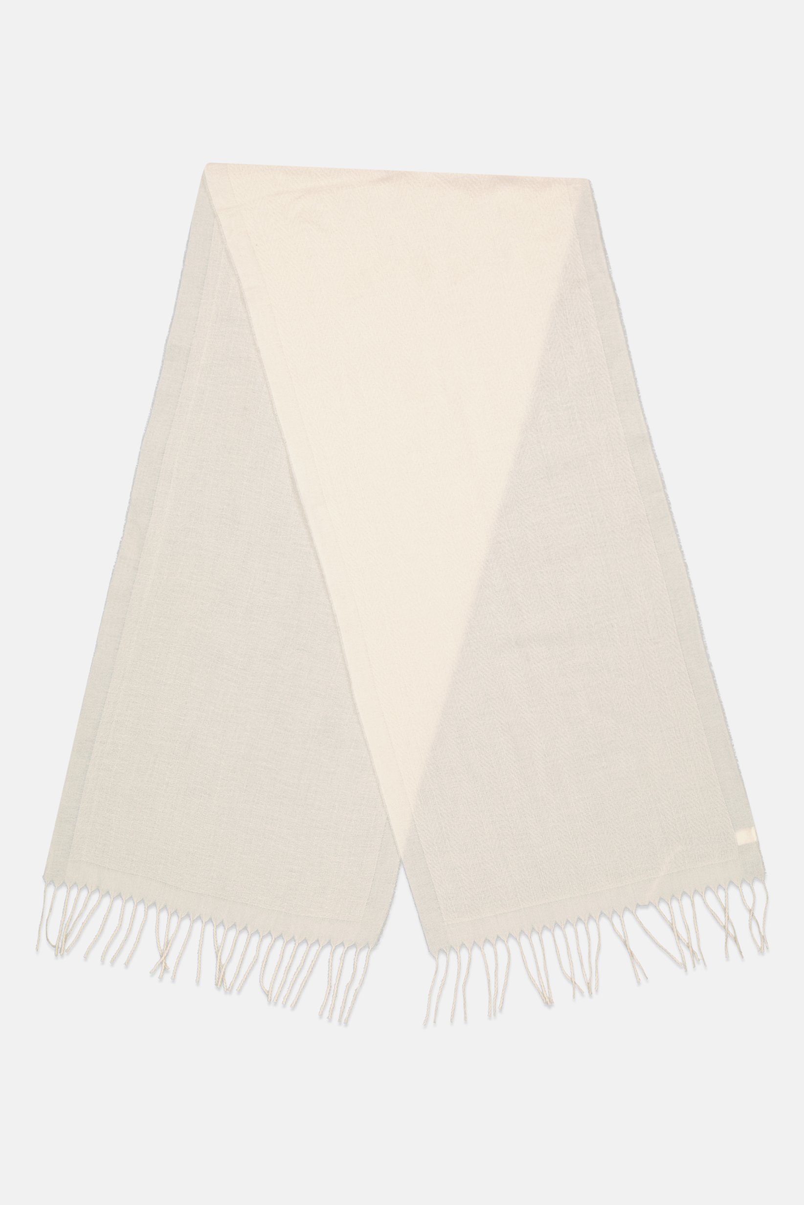 Women Knitted Scarves 188 L x 40 W cm, Ivory