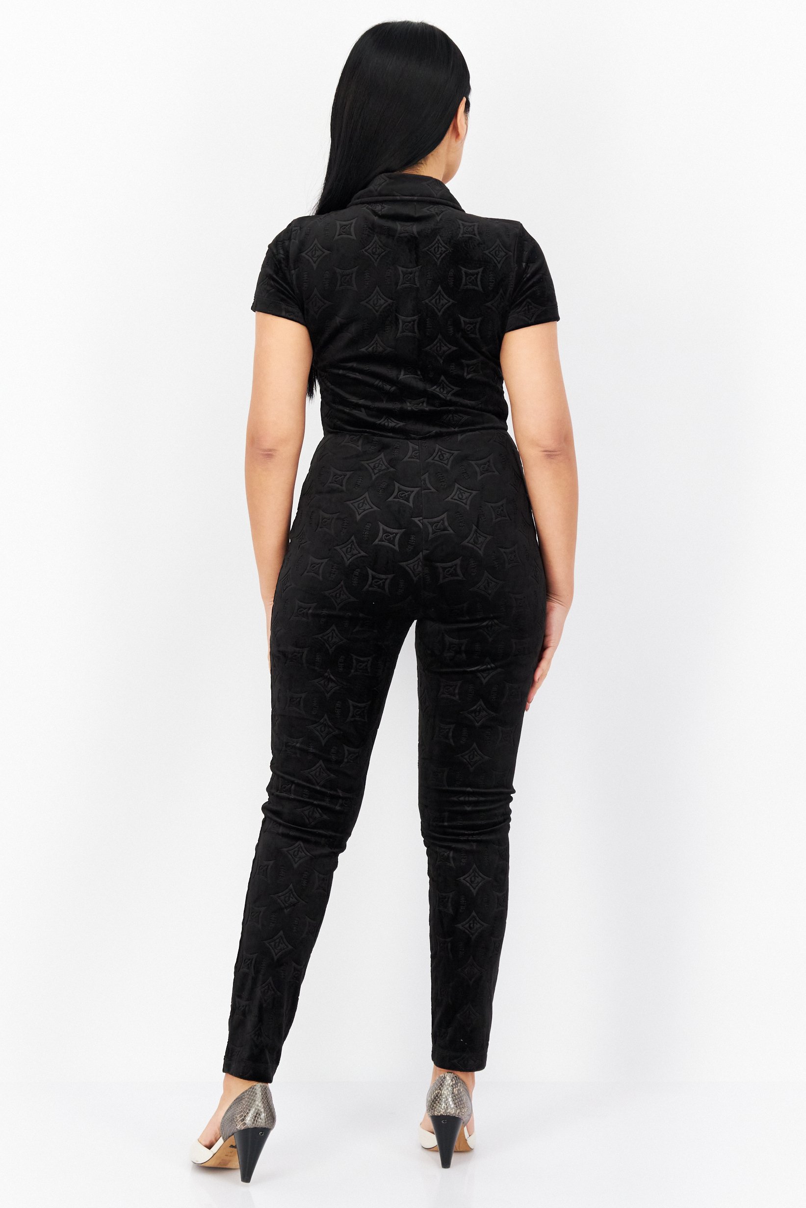 Buy Juicy Couture Women Textured Jumpsuit, Black Online | Brands For Less