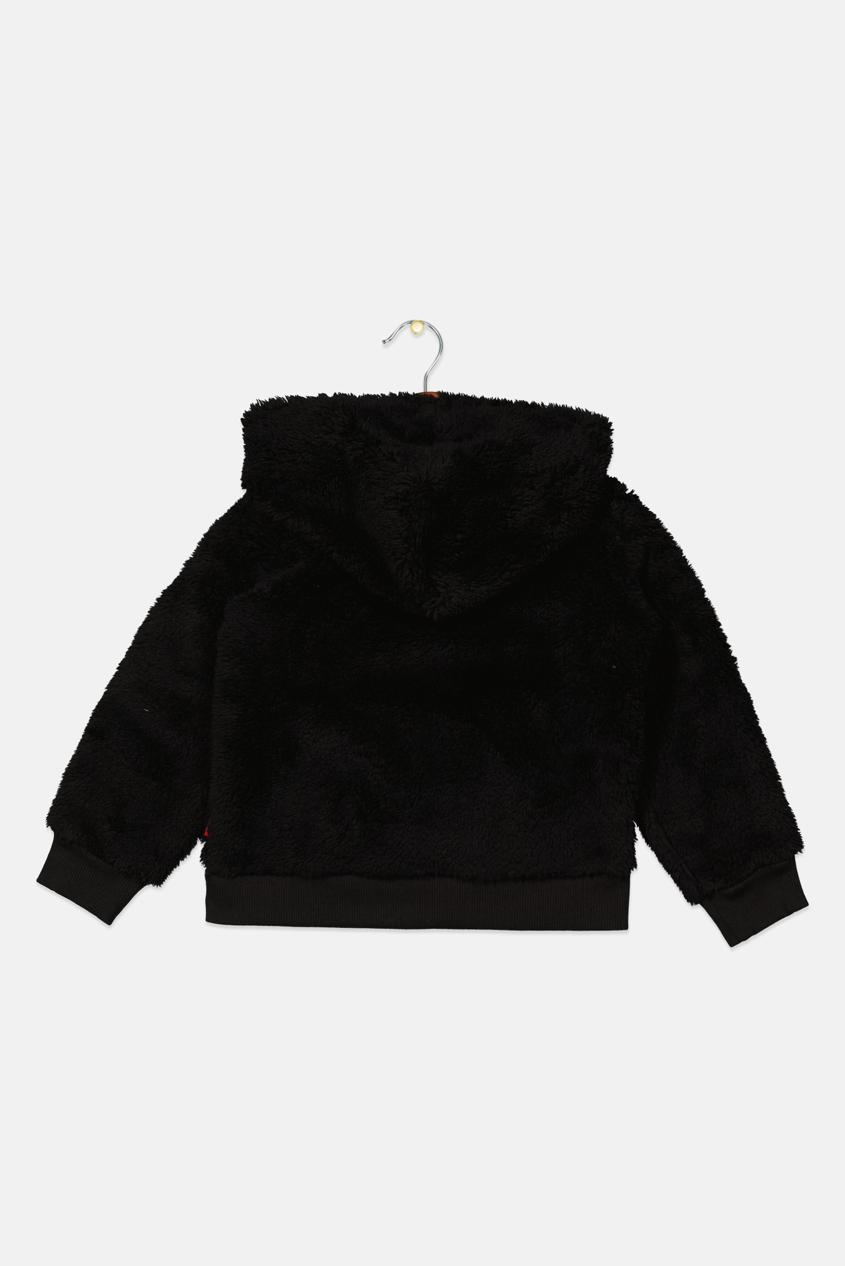 Toddlers Girl Hooded Long Sleeves Brand Logo Sweater, Black