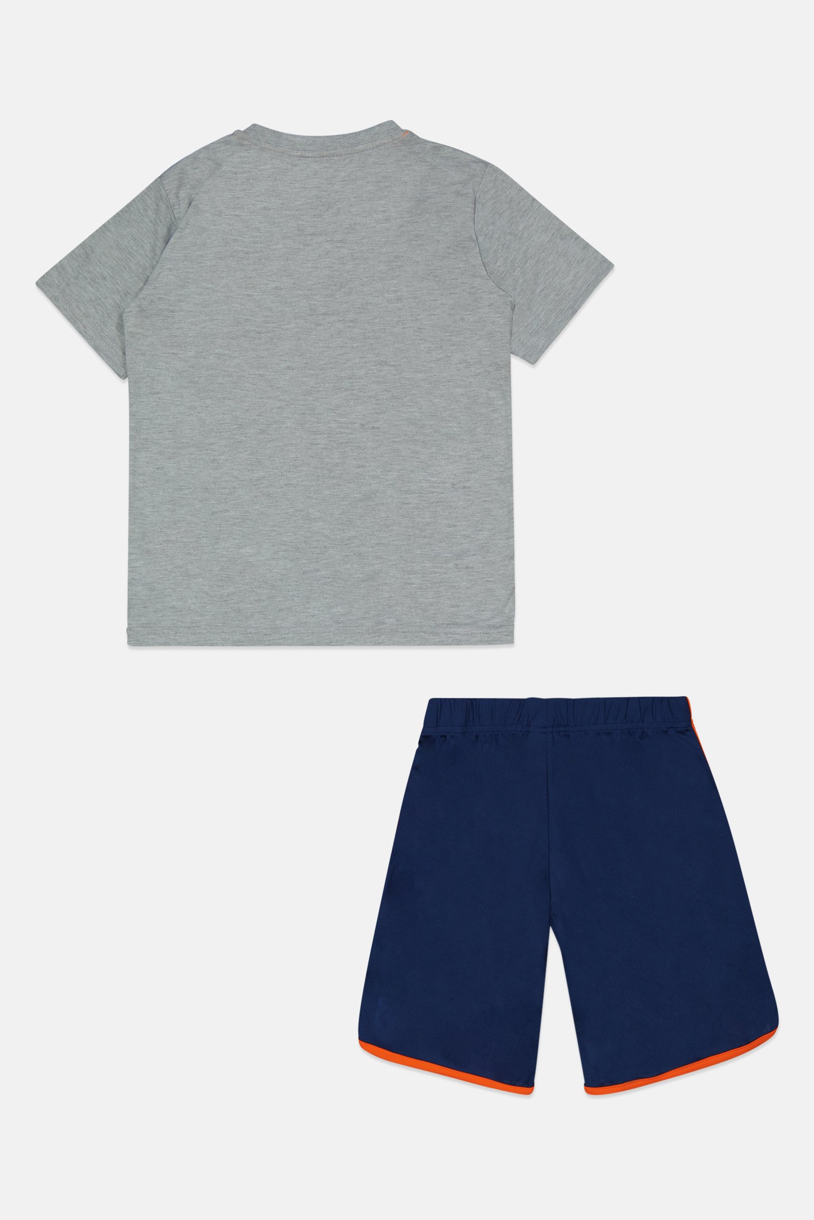 Kids Boy 2 Pieces Graphic T-shirt And Short Set, Grey/Blue