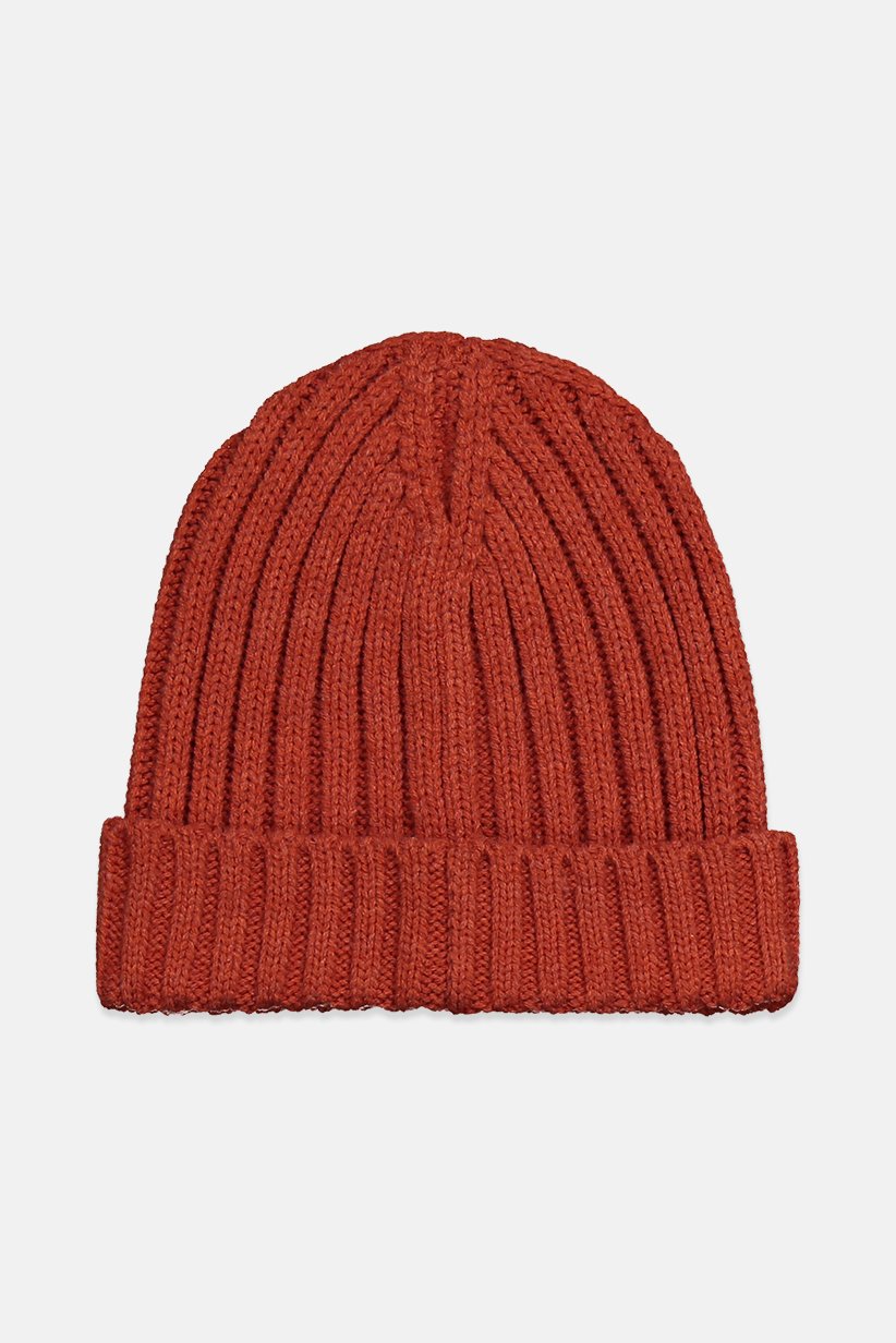 Men Knitted Beanie, Rust