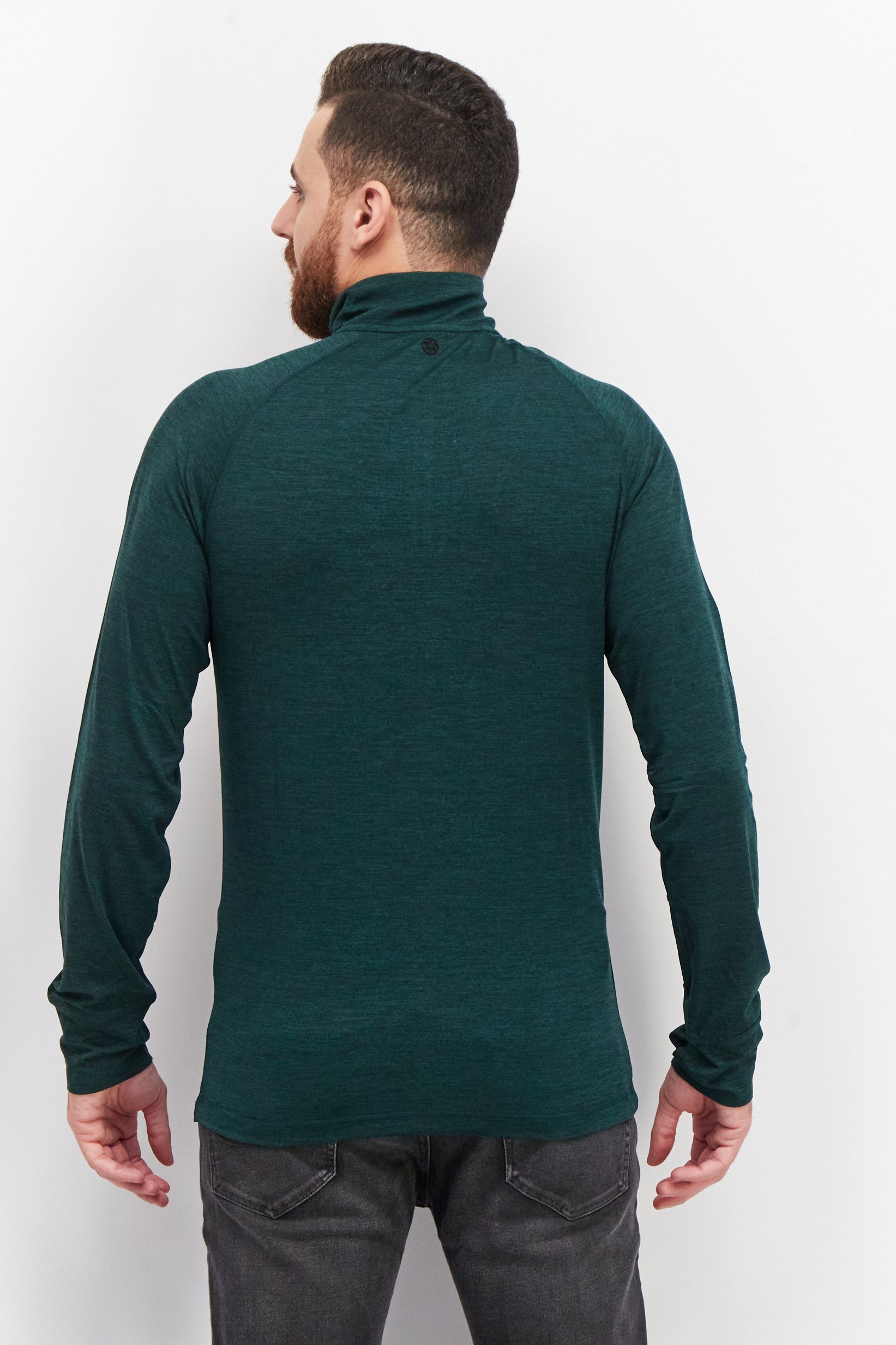Men Sportswear FIT 1/4 Zip Long Sleeve Training T Shirt, Sage Green