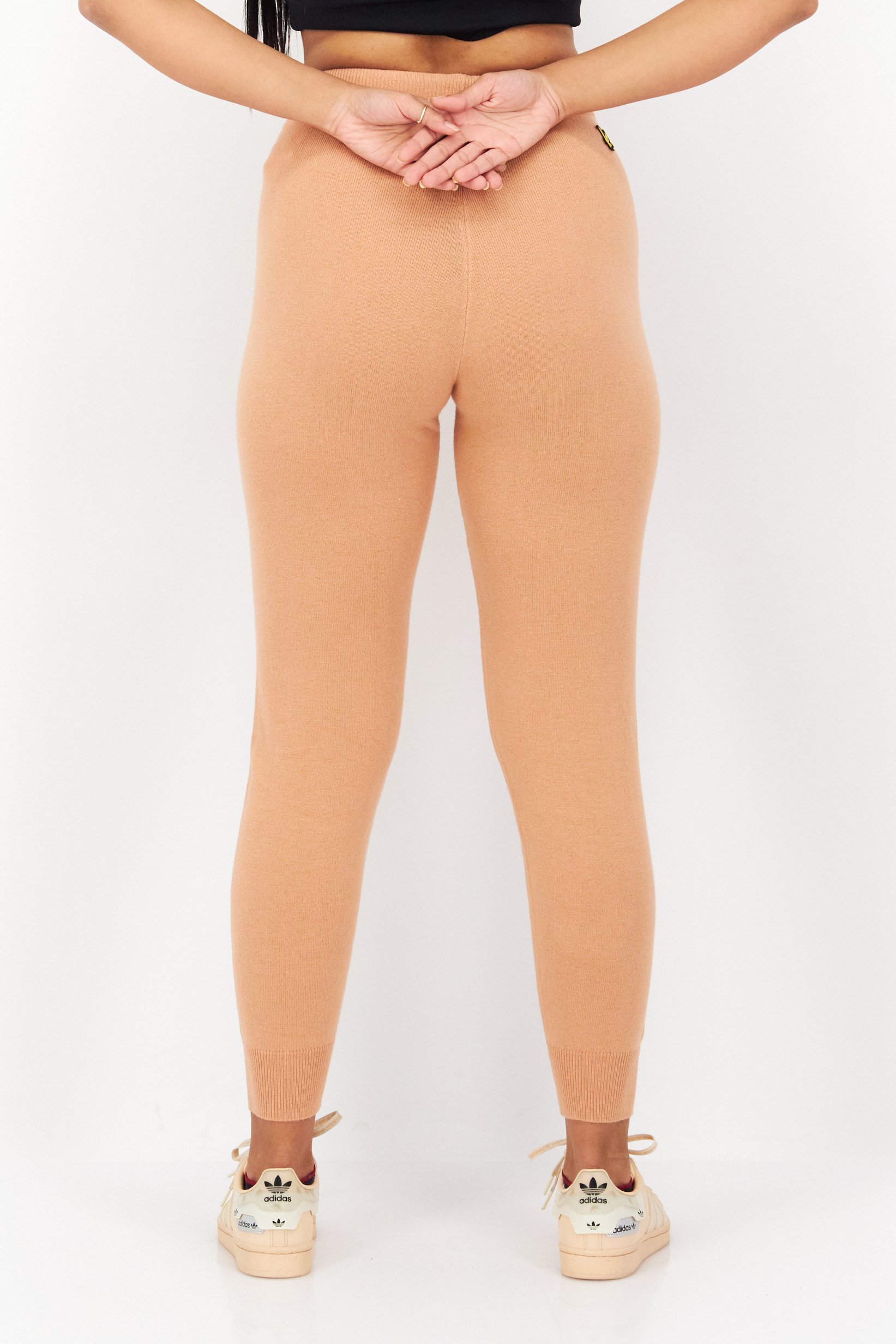 Women Regular Fit Drawstring Joggers Pants, Dusty Peach