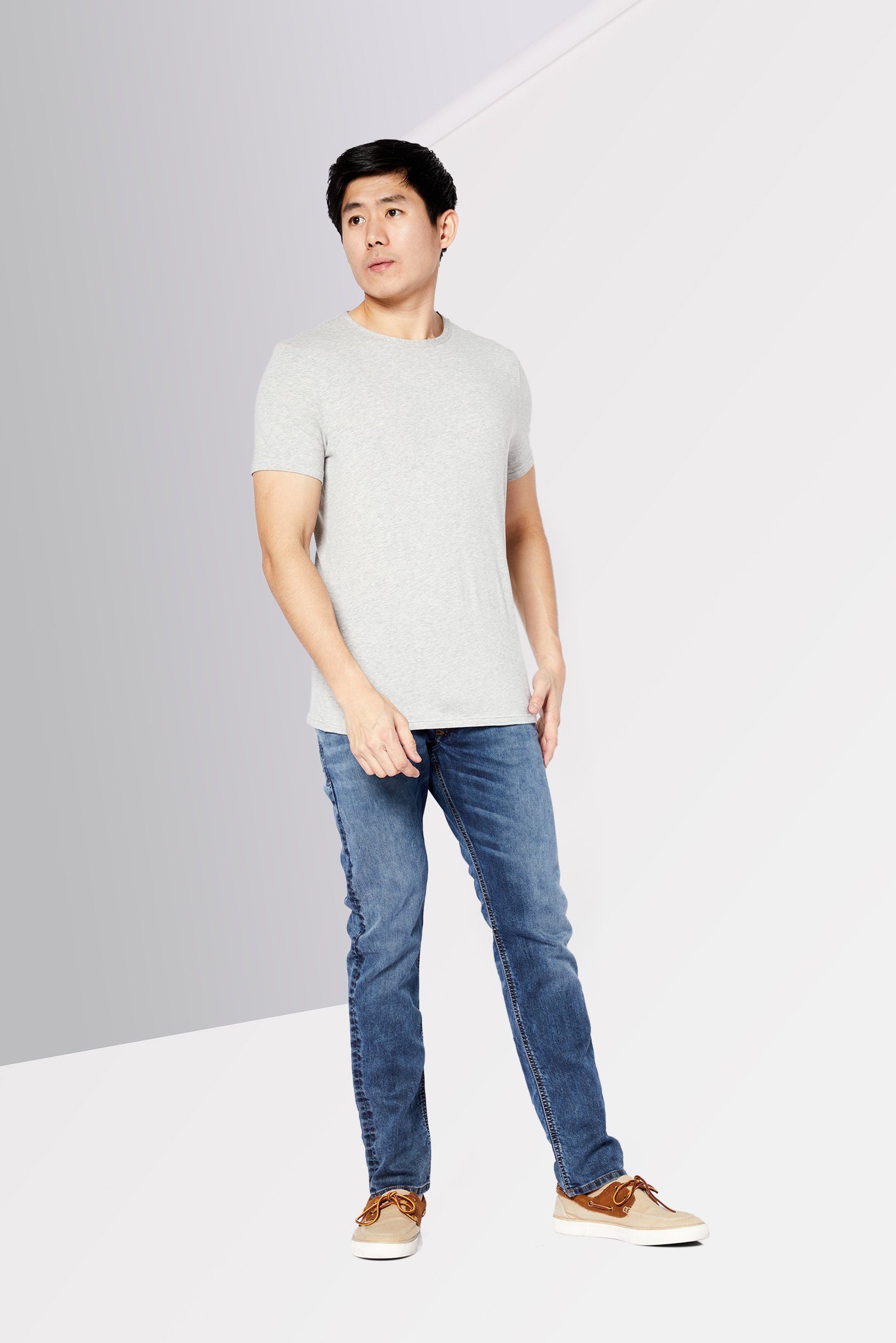 Men Regular Fit Washed Stretchable Sweat Jeans, Navy Blue