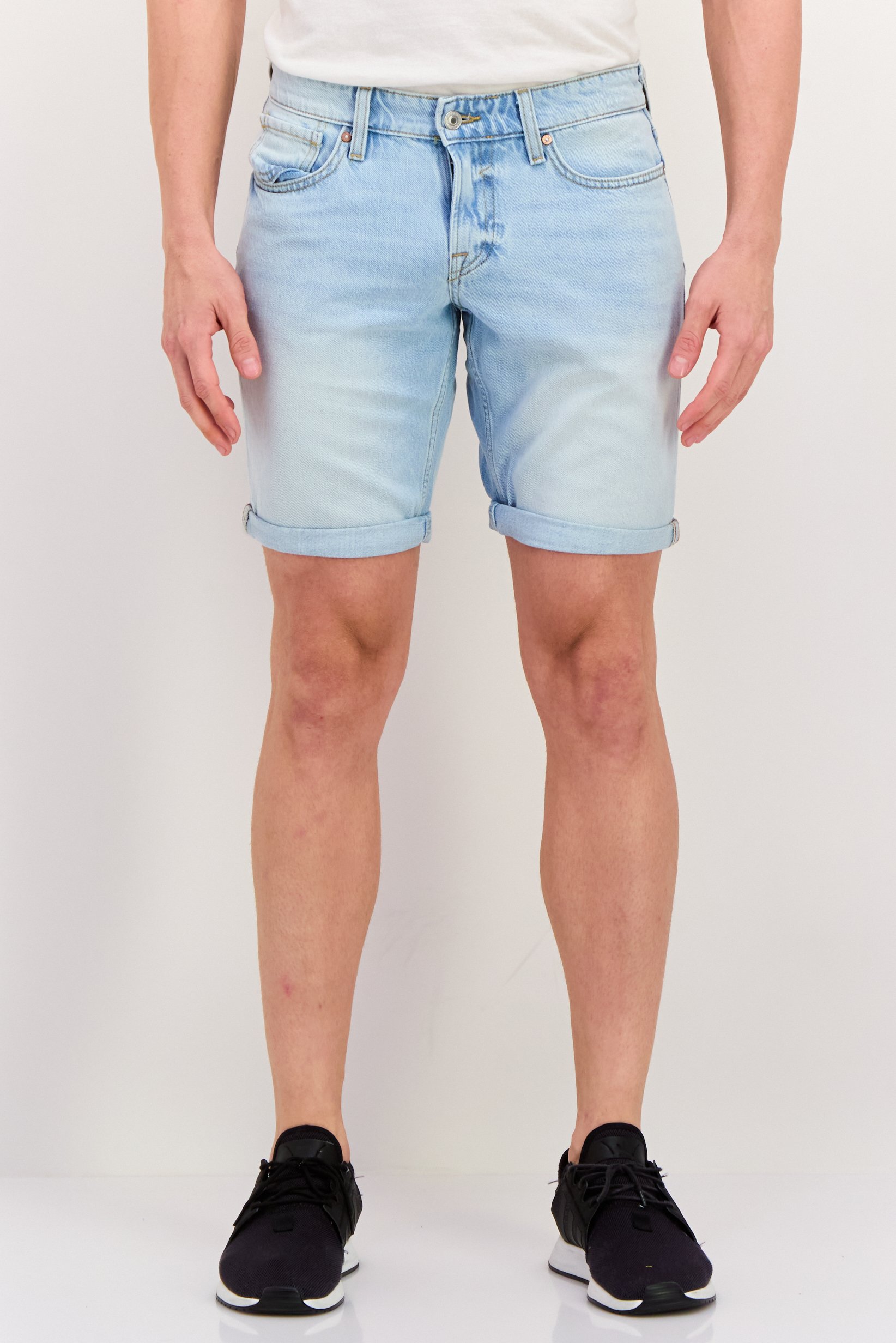 Buy Guess Men Washed Denim Shorts, Light Blue Online | Brands For Less