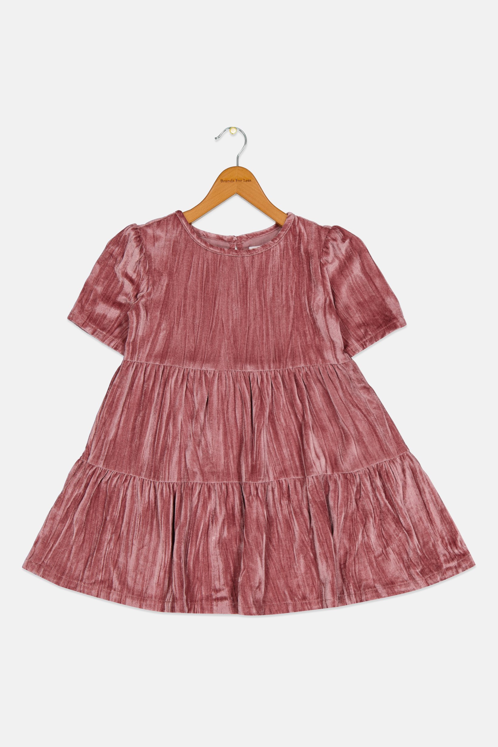Kids Girl Velvet Dress, Mauve
