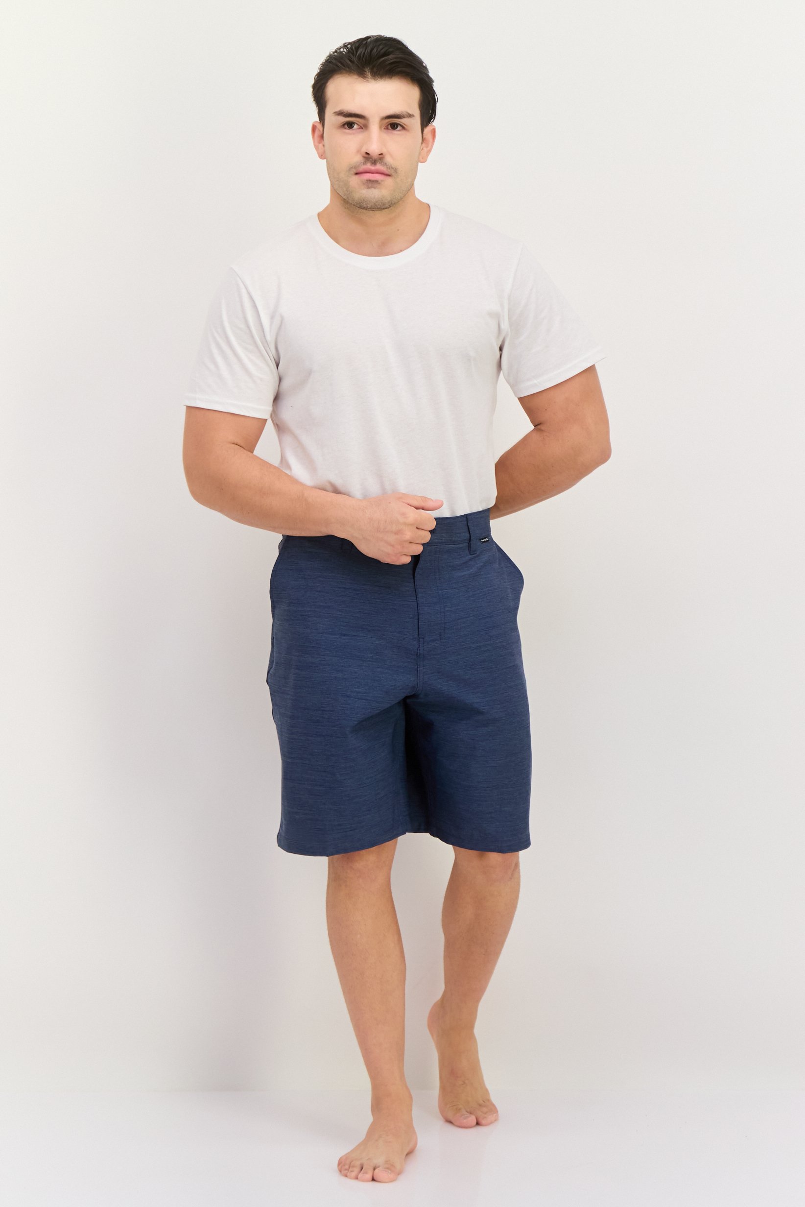 Buy Hurley Men Heather 21 Inseam Swimwear Shorts, Navy Blue Online ...