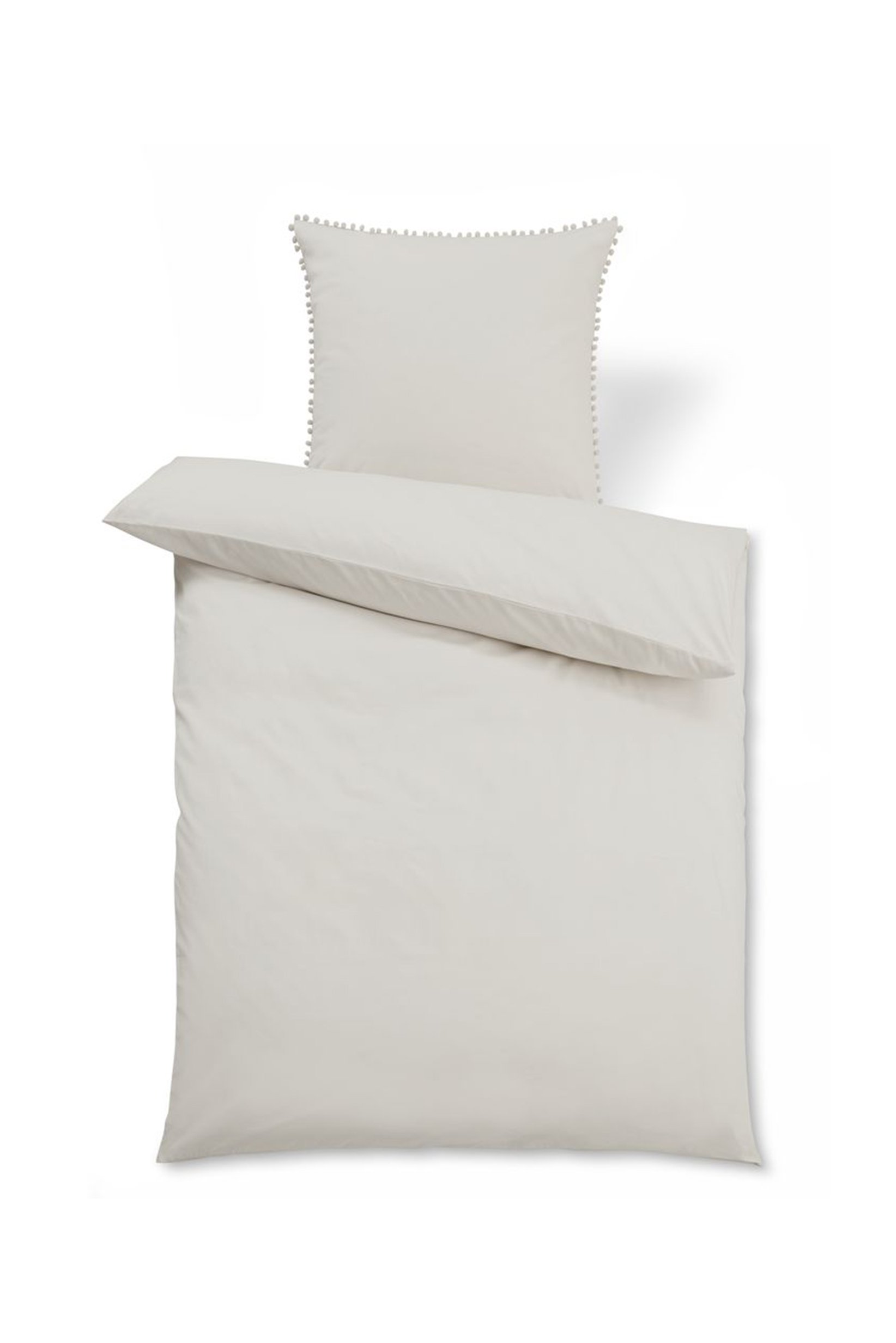 Single Plain Duvet Set 135 x 200 cm, Cream