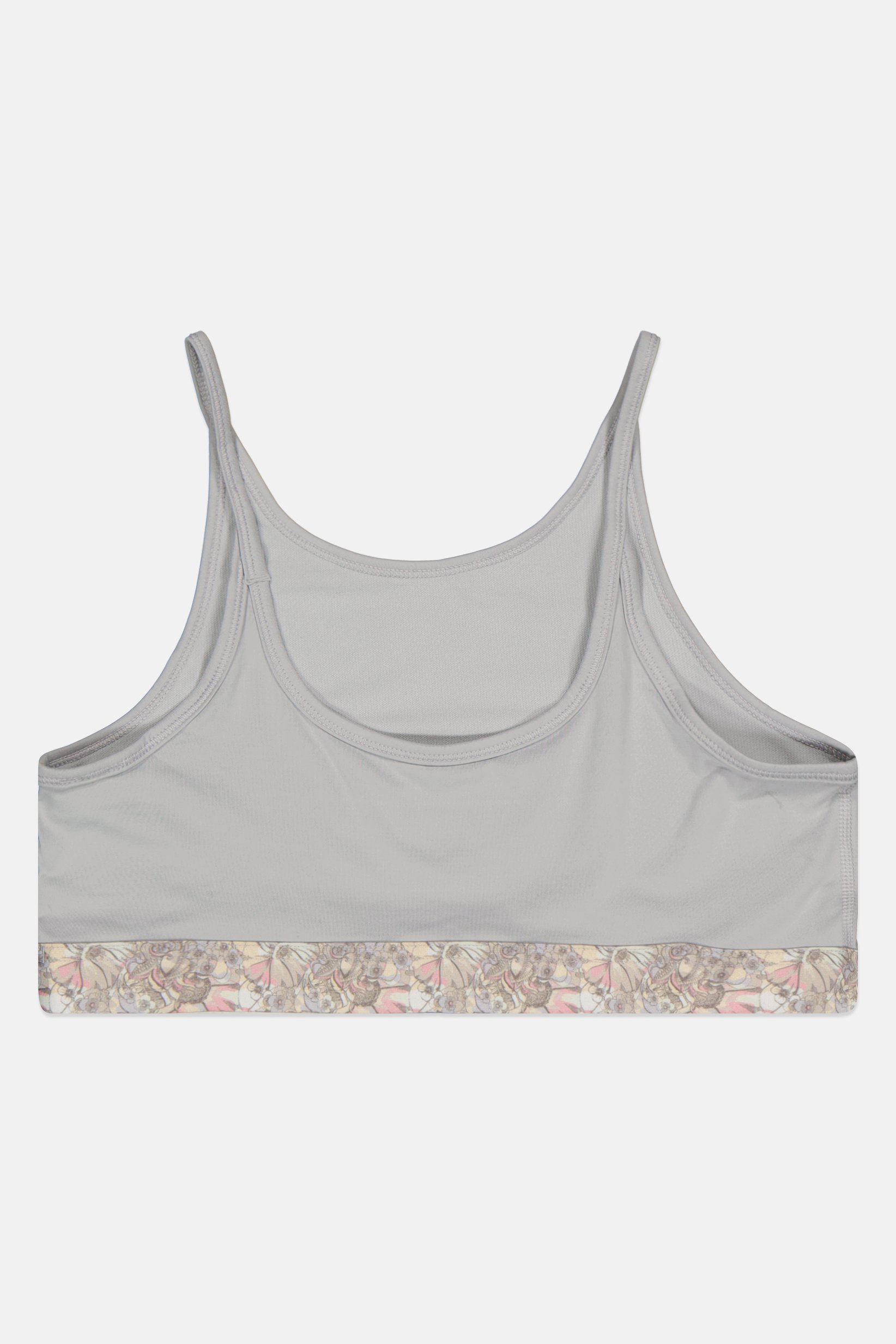 Kids Girl Non Padded Training Sports Bra, Light Grey