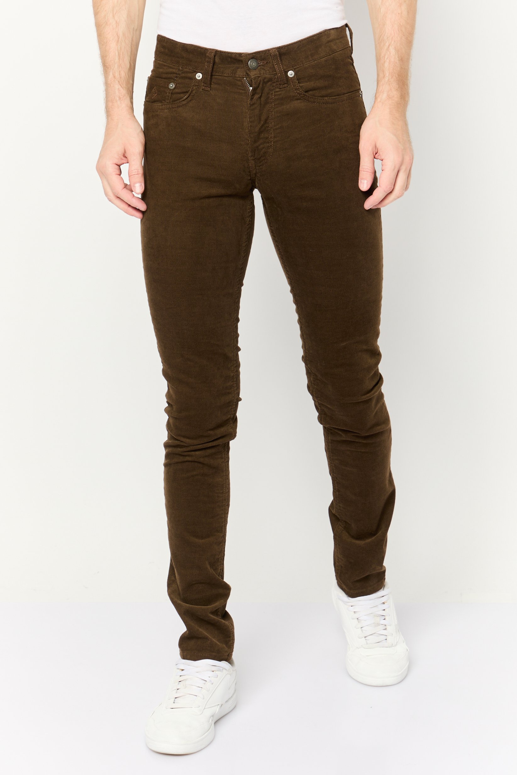 Buy Gant Men Hayes Slim Fit Mid Rise Corduroy Pants, Dark Brown Online ...