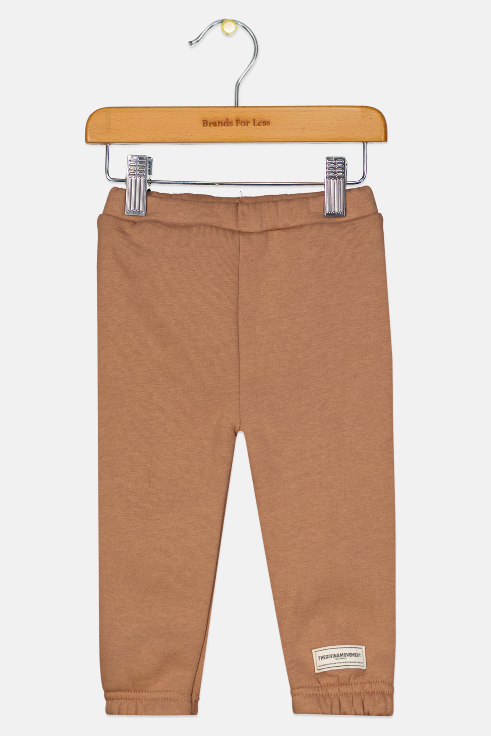 Toddlers Boy Plain Pull On Jogger Pants, Brown