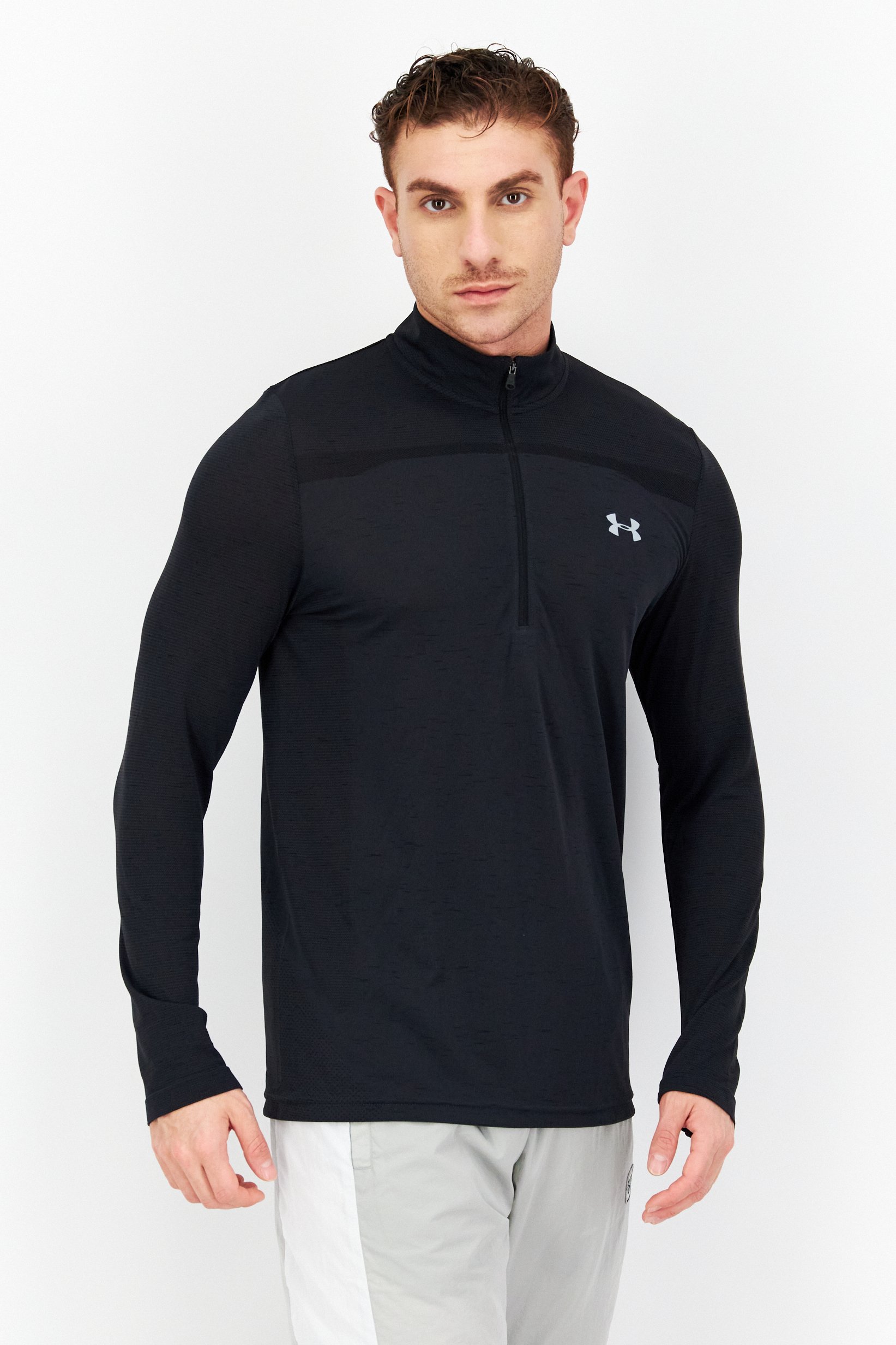 Men Sportswear Fit Long Sleeves Training Sweatshirts, Black