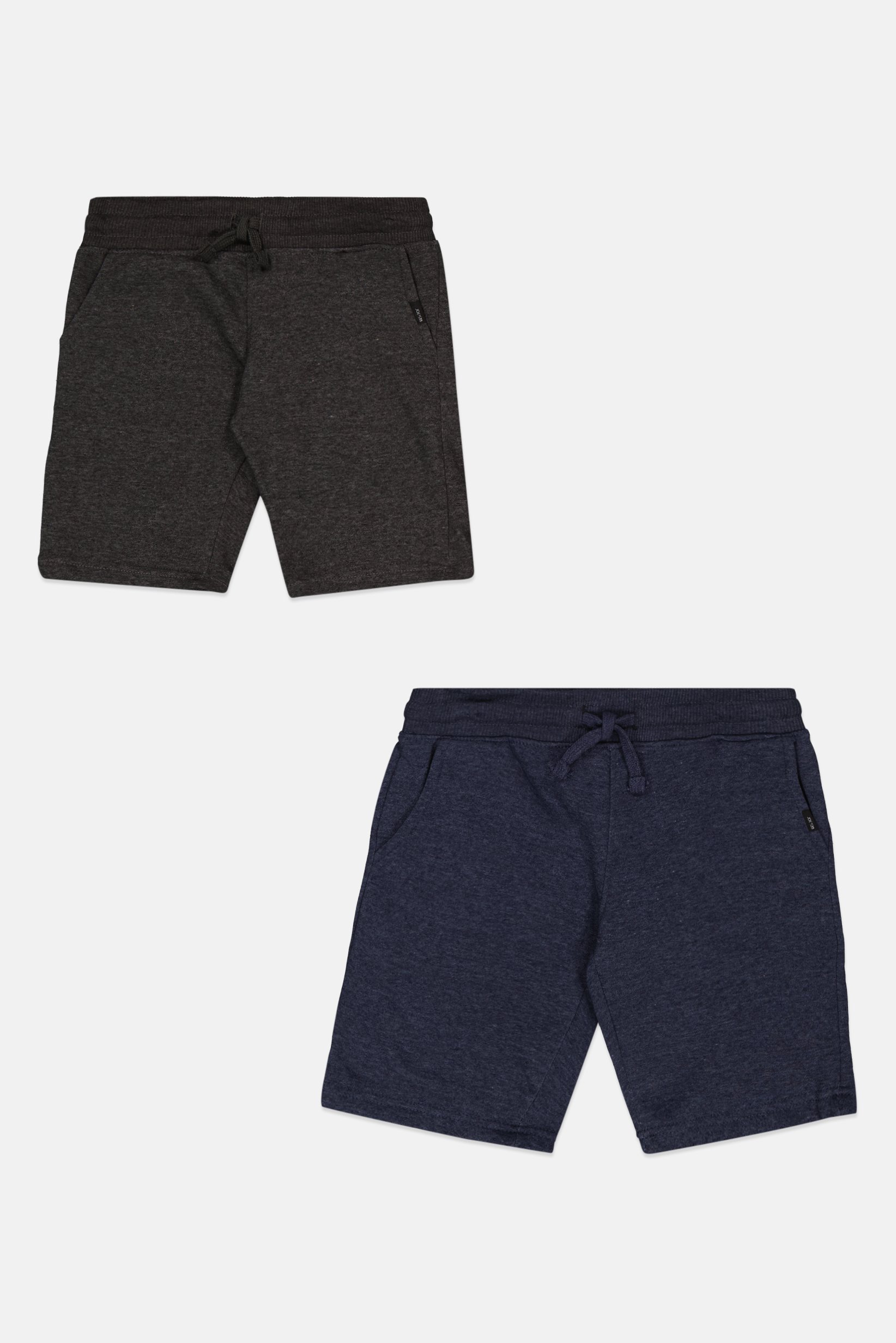 Kids Boy 2 Piece Drawstring Textured Basic Shorts, Navy