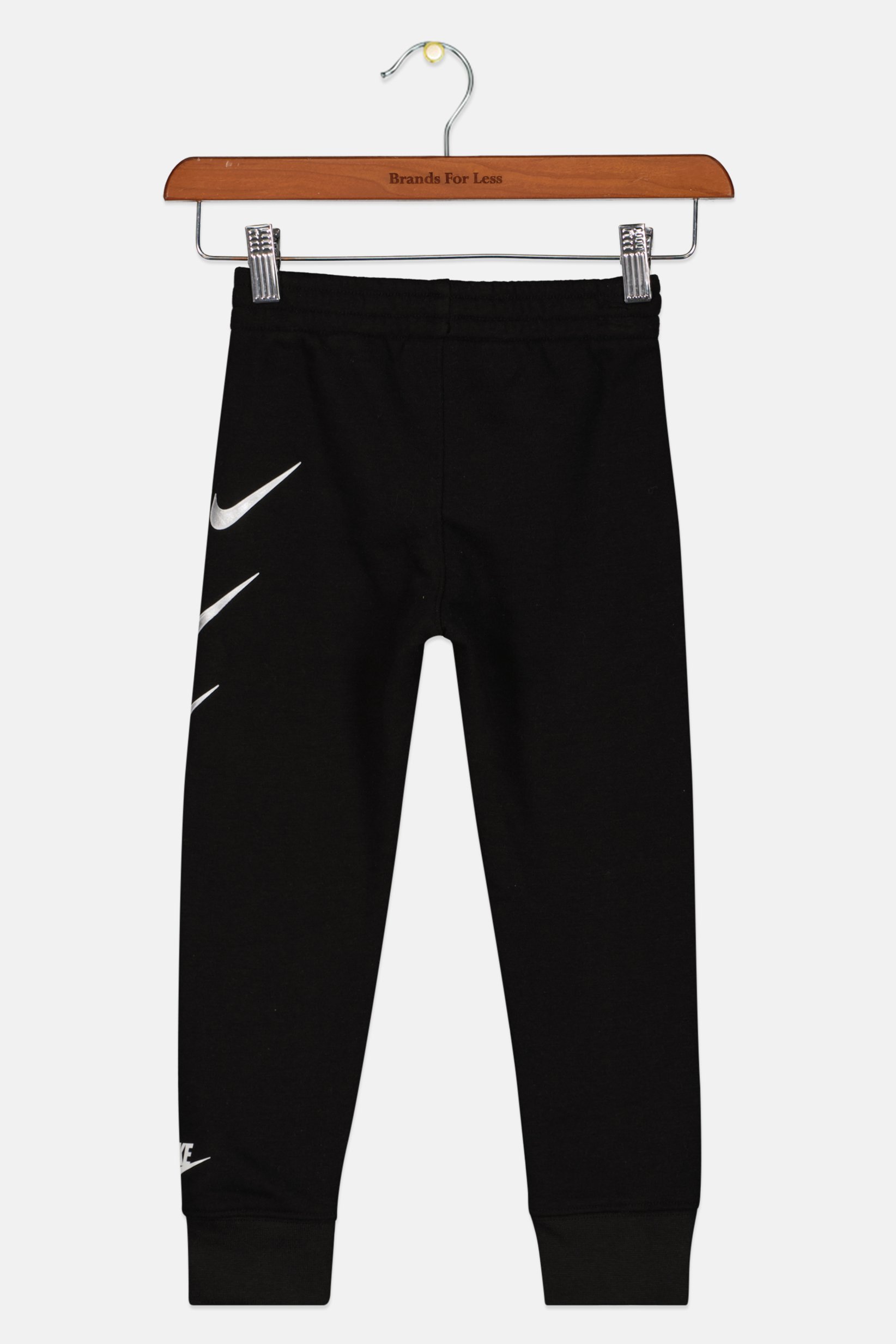 Kids Girl Sports Fit Brand Logo Jogger Pants, Black