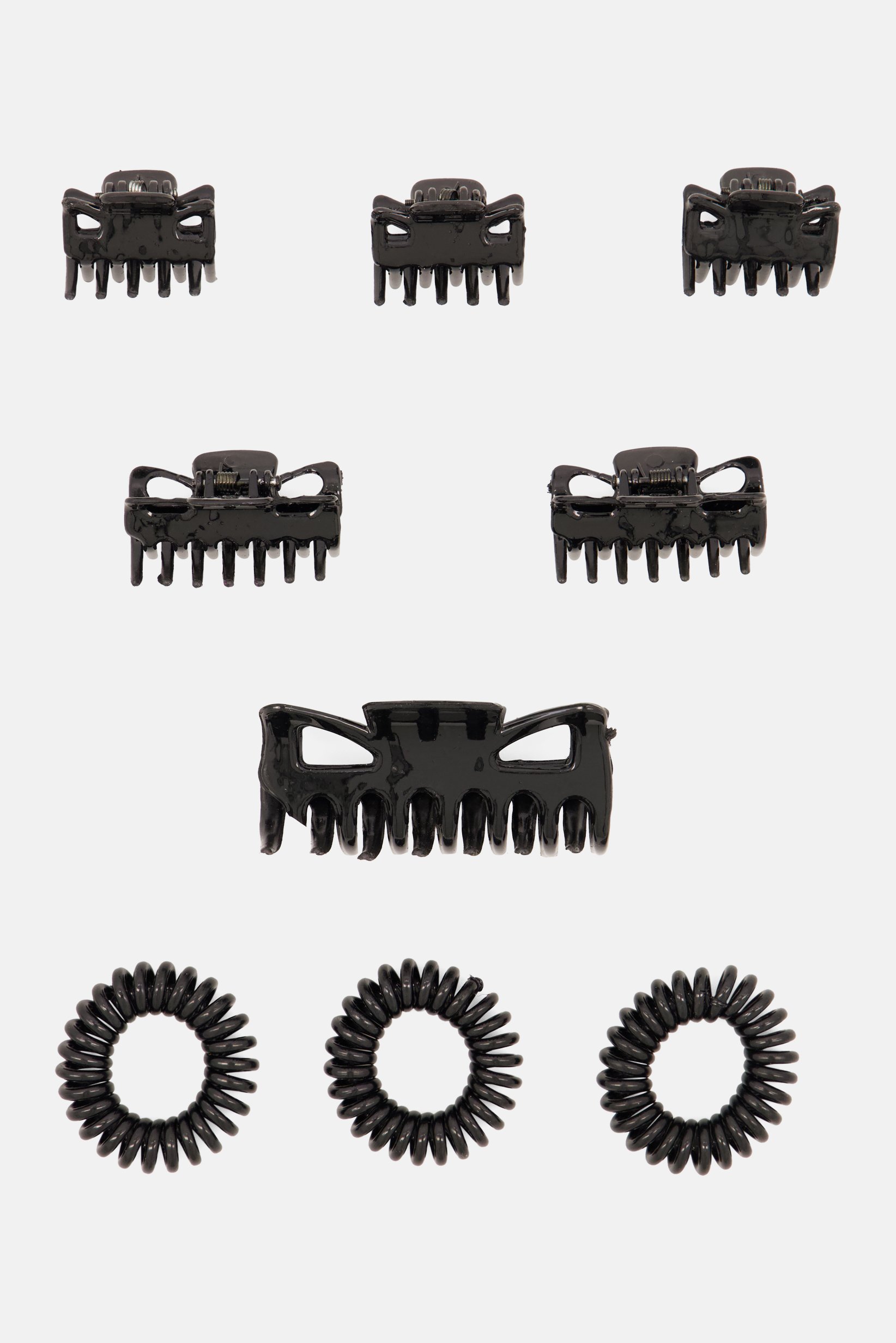 Women 9 Piece Hair Clips And Coils Set, Assorted