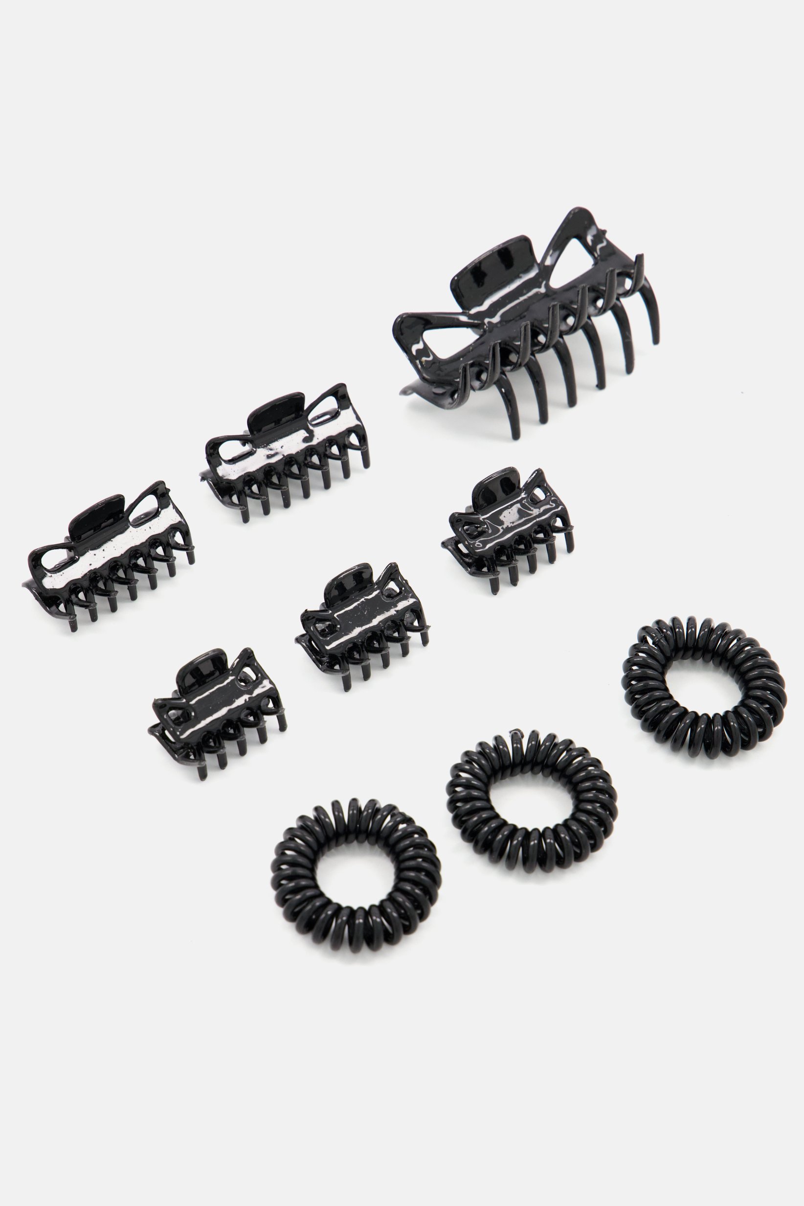 Women 9 Piece Hair Clips And Coils Set, Assorted