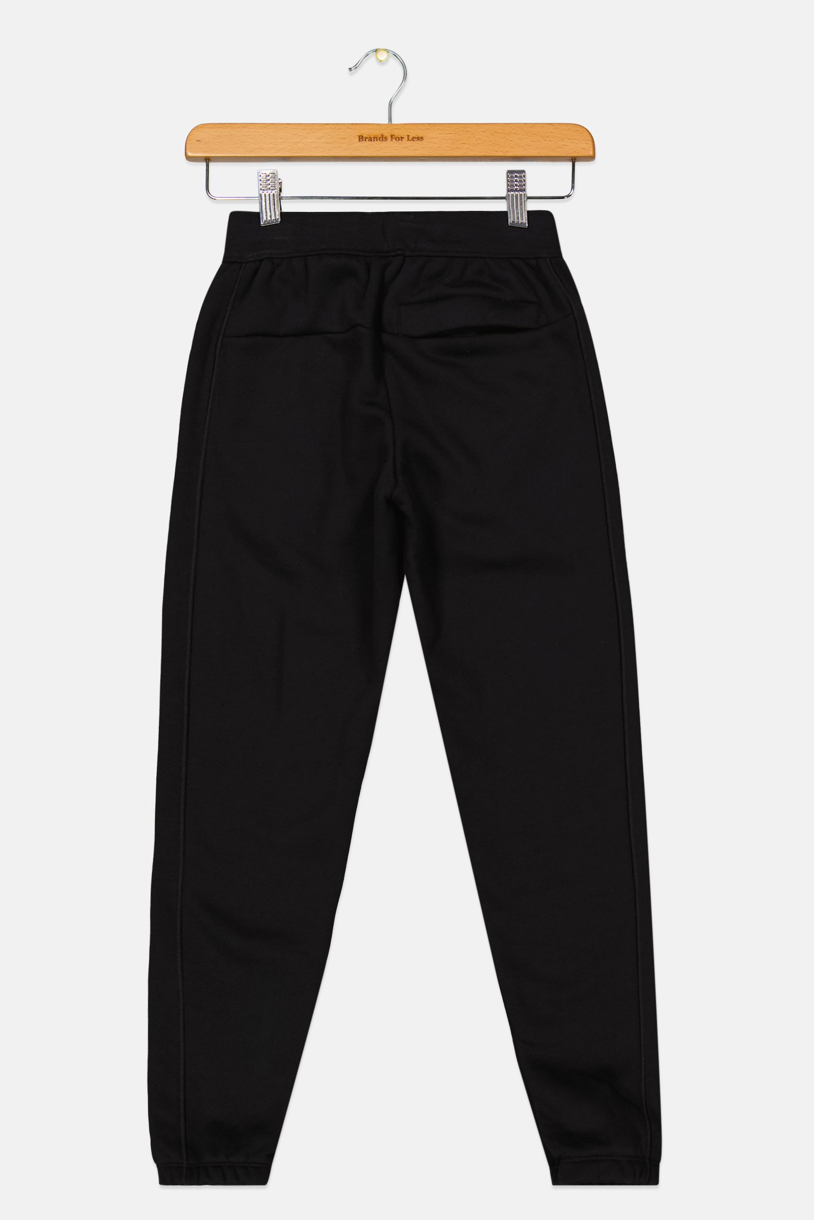 Kids Boy Standard Fit Brand Logo Drawstring Track Pant, Black
