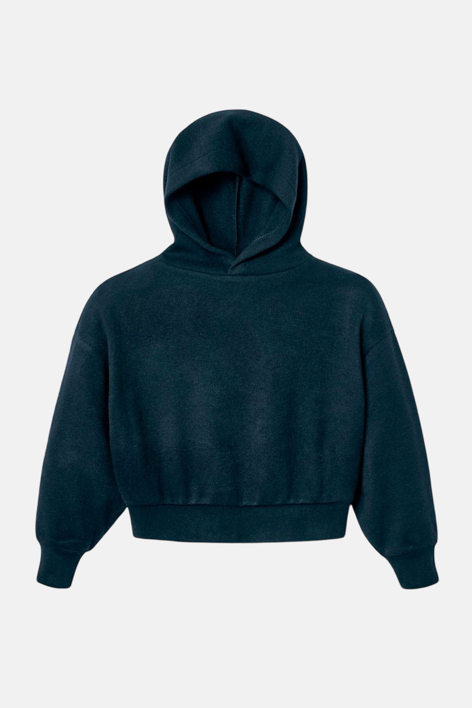 Kids Girl Long Sleeve Textured Hoodies, Navy
