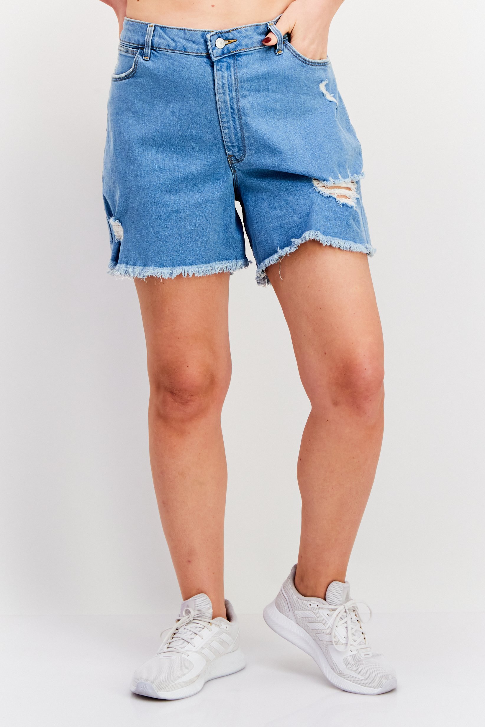 Buy Wrangler Women Washed Denim Shorts, Blue Online | Brands For Less