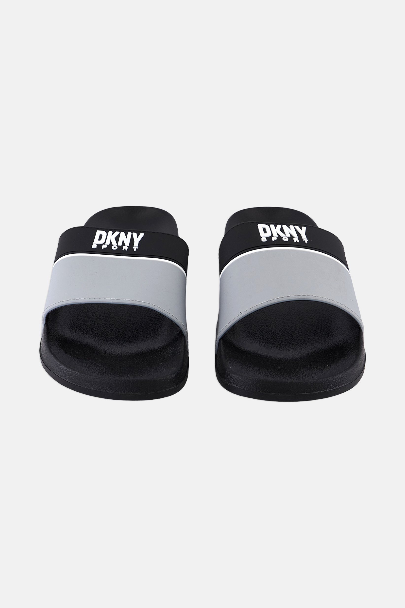 DKNY Sport Men Brand Logo Slip On Slides, Black