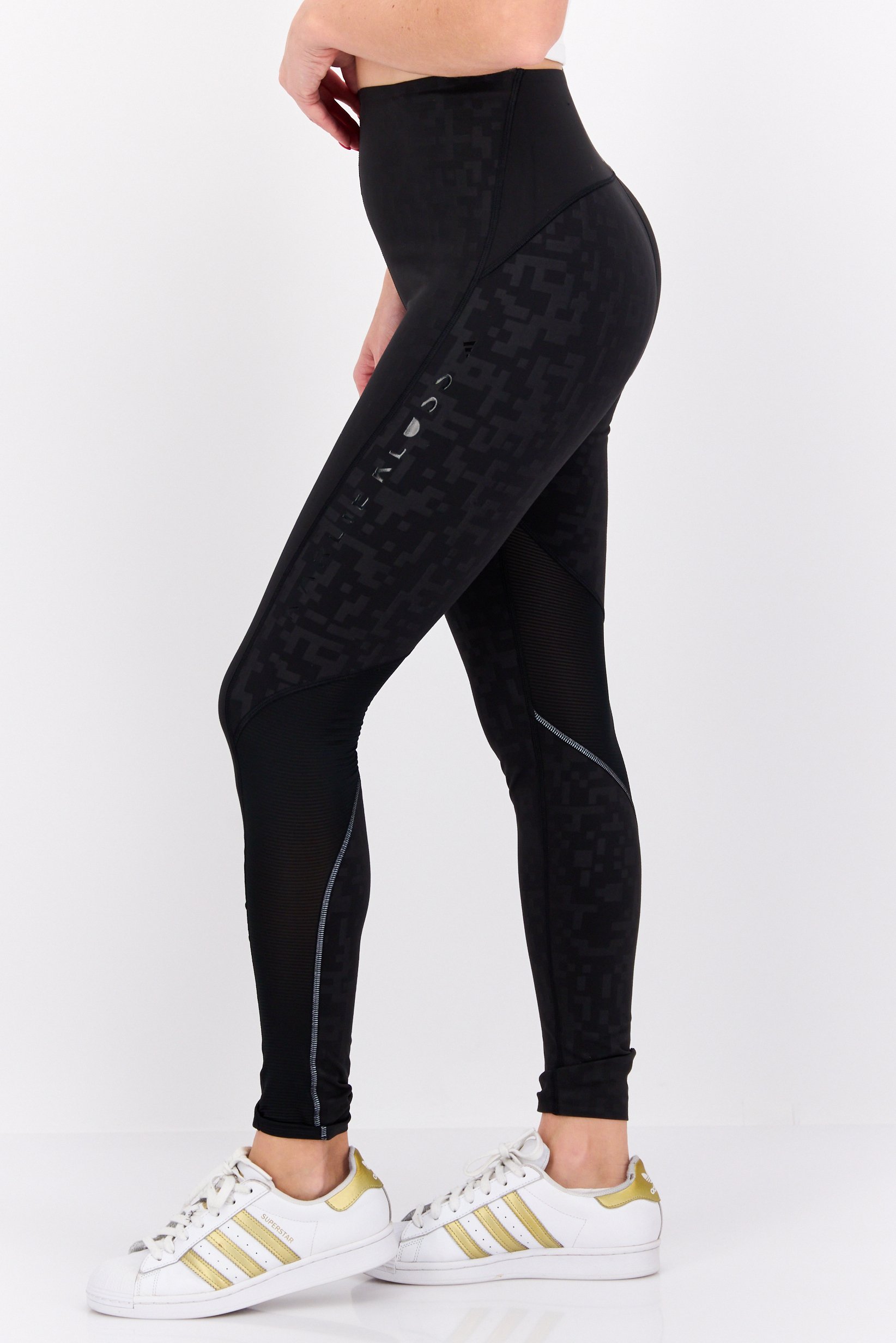 Women Sportswearr Fit Brand Logo Training Tights, Black