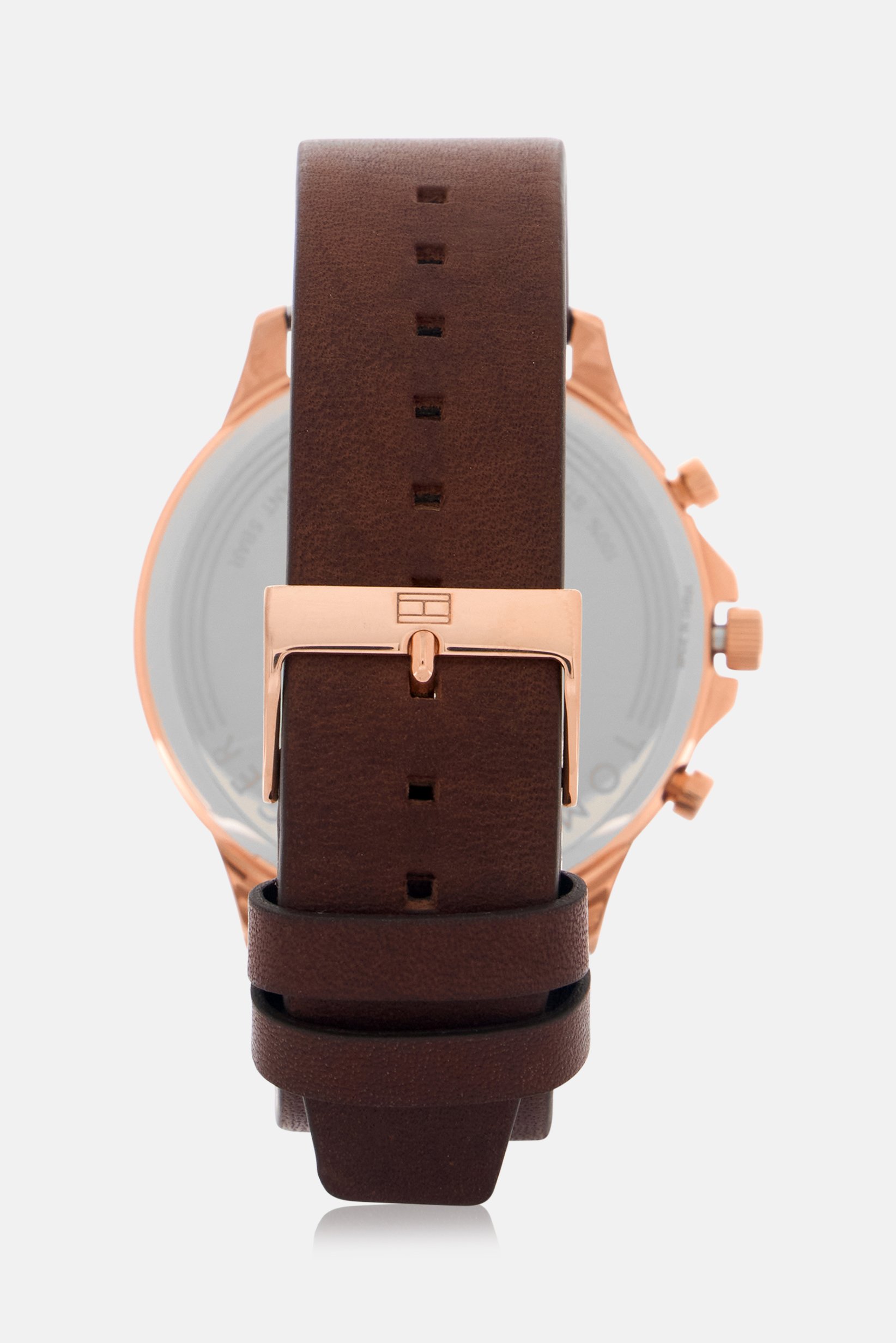Men 1710497 Leather Watch, 44mm, Brown