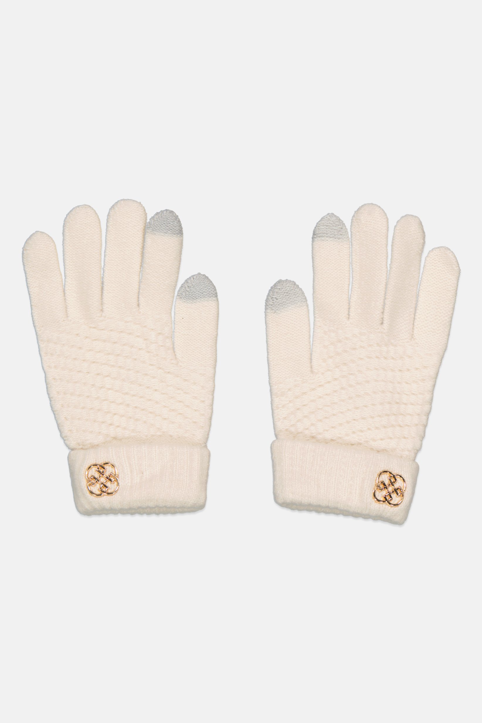 Women 1 Pair Textured Gloves, Cream