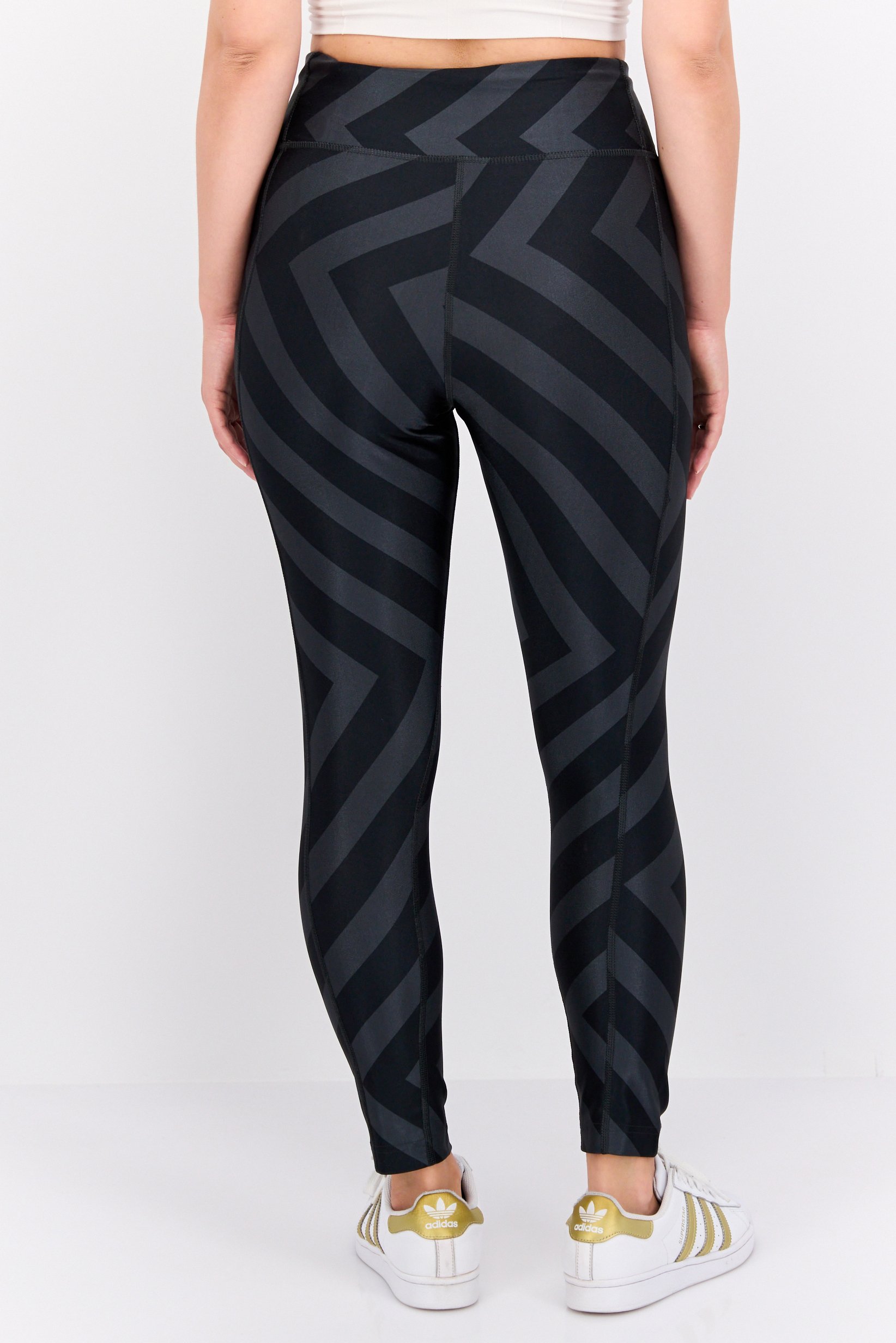 Women Sportswear Fit Stripe Training Tights, Grey