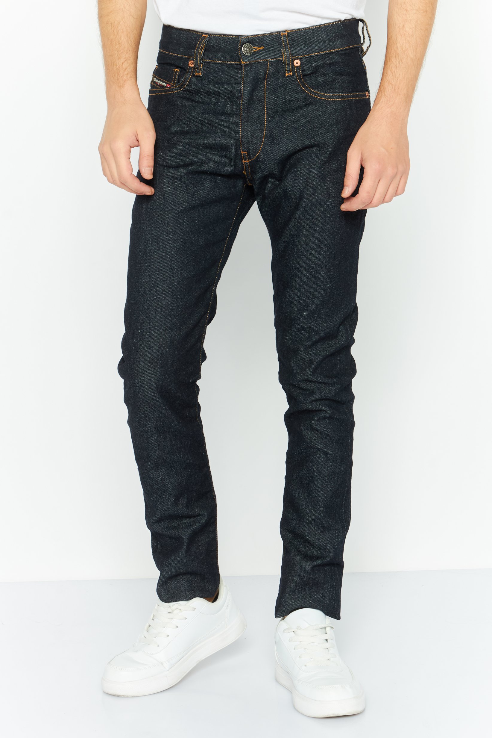 Buy Diesel Men D Strukt Slim Fit Plain Stretchable Jeans, Blue Online ...