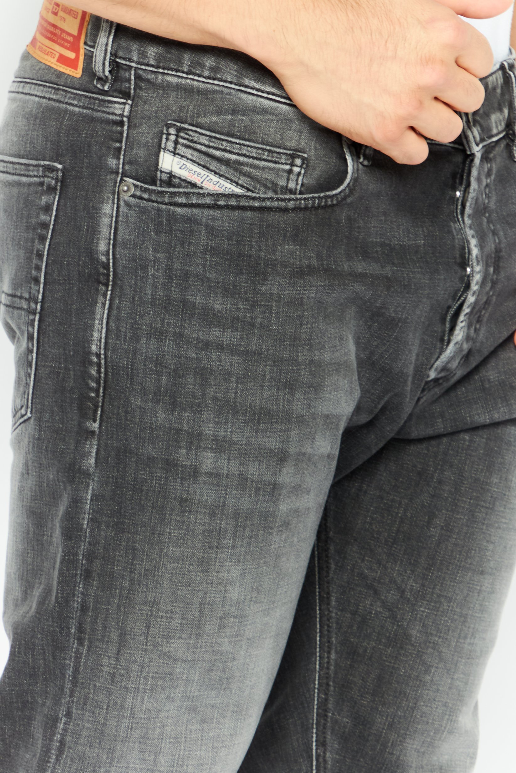 Buy Diesel Men D-Luster Regular Fit Washed Stretchable Jeans, Black ...