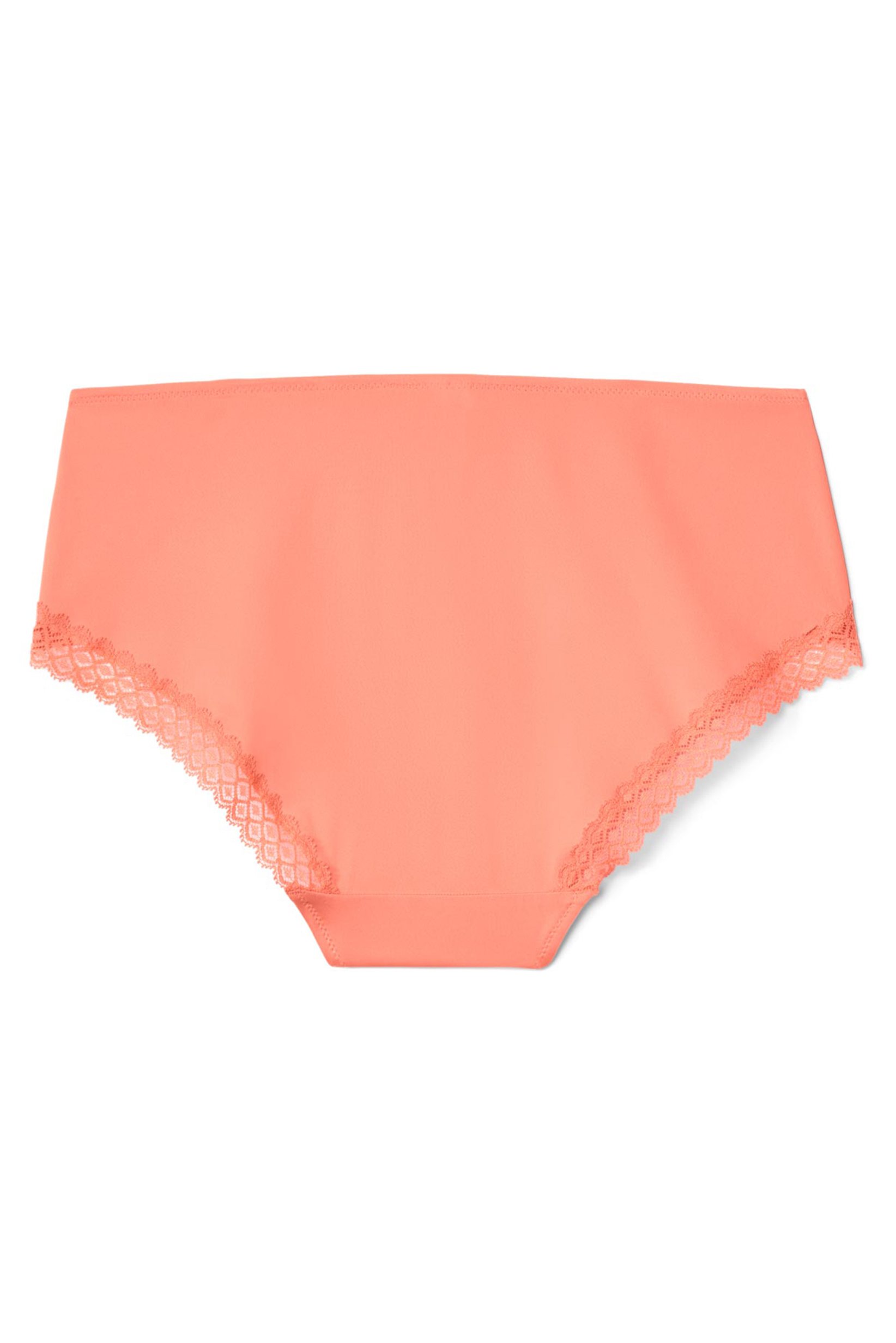 Women 2 Pieces Solid Underwear Panties, Peach