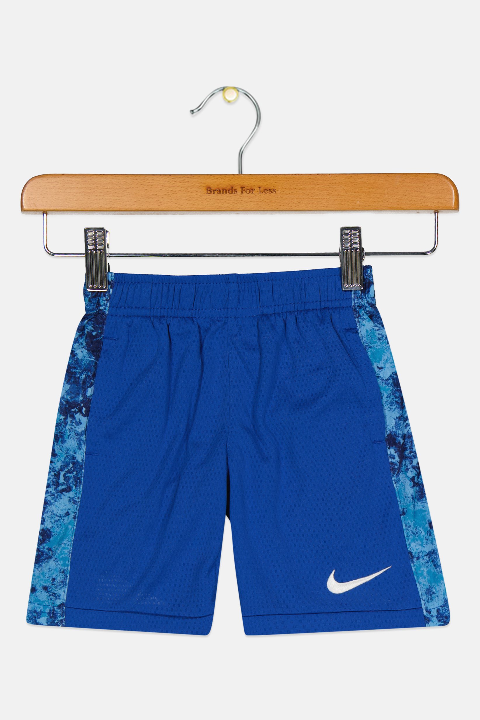 Toddlers Boy Embroidered Logo Pull On Shorts, Blue