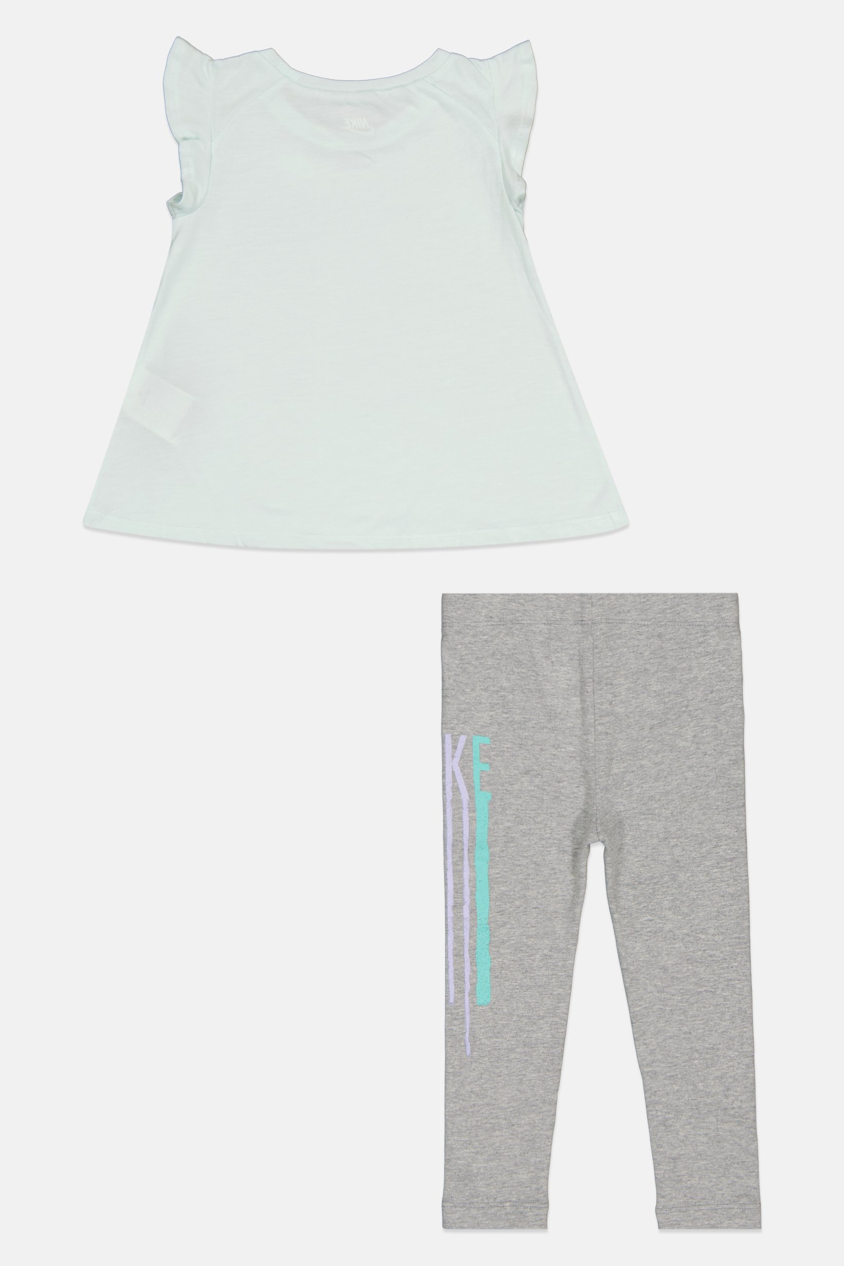 Toddlers Girl 2 Pieces Cap Sleeve Top And Leggings Set, Light Blue