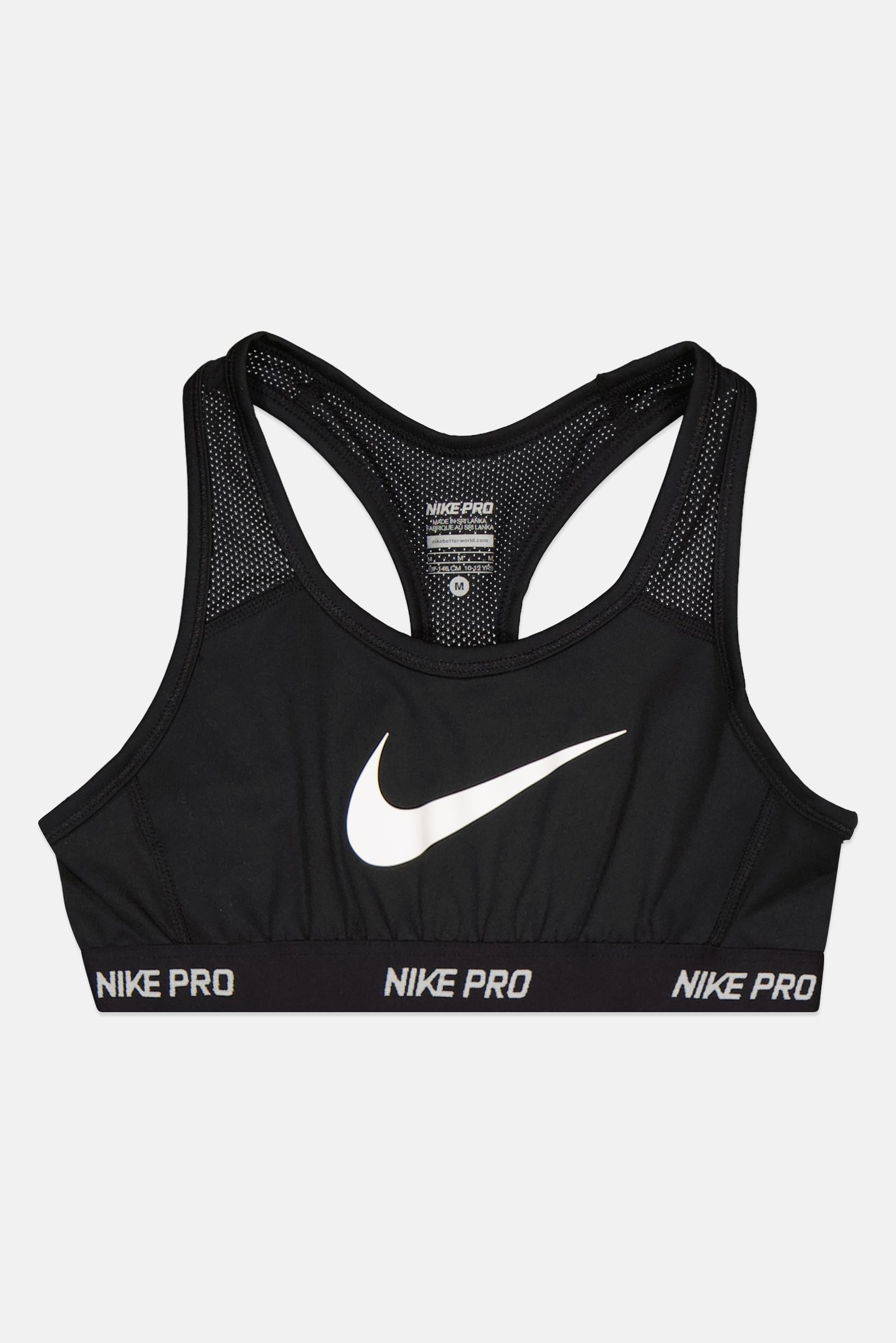Kids Girl Sportswear Fit Non Padded Training Sports Bra, Black