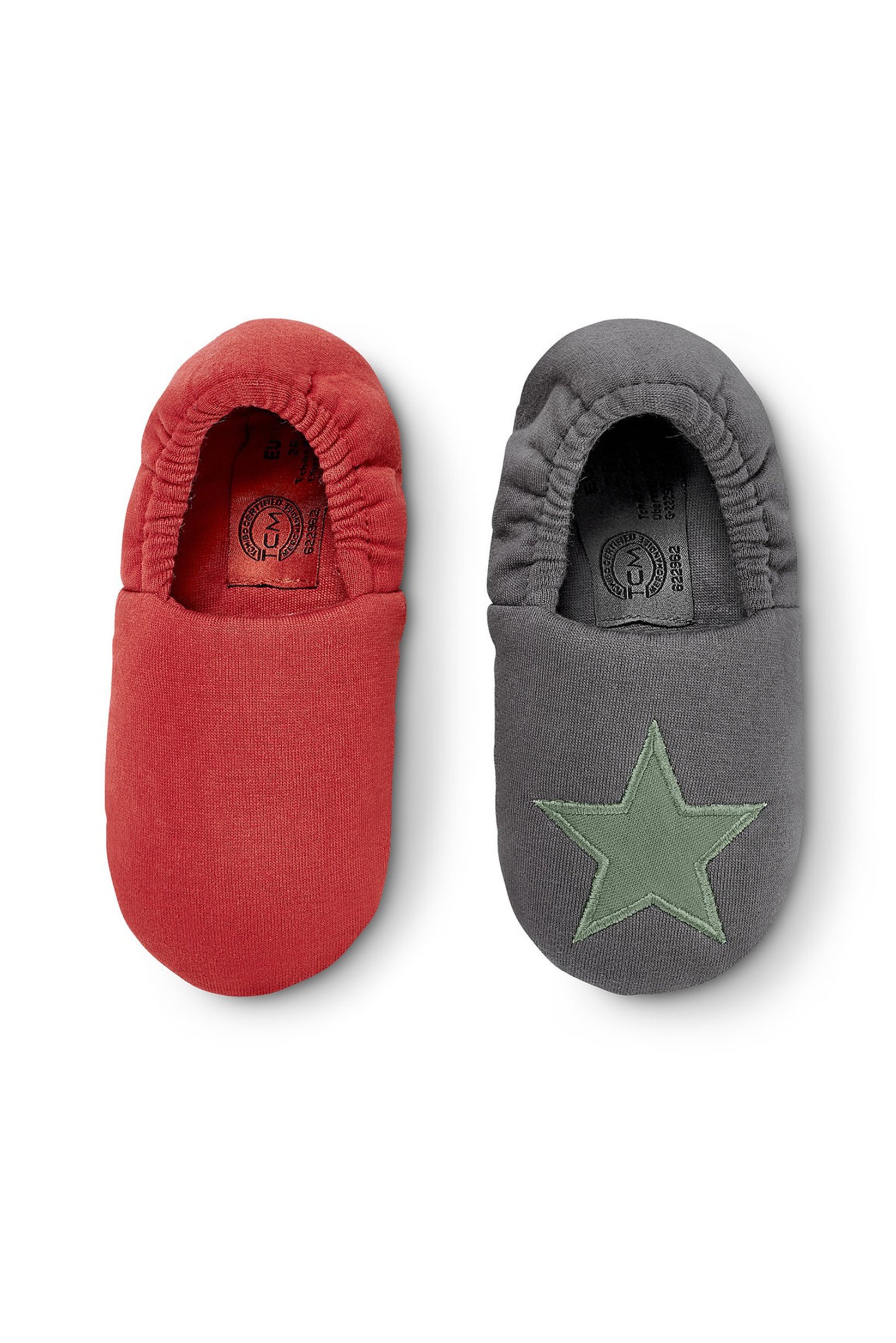 Toddlers Boy 2 Packs Plain And Embroidered Shoes, Grey