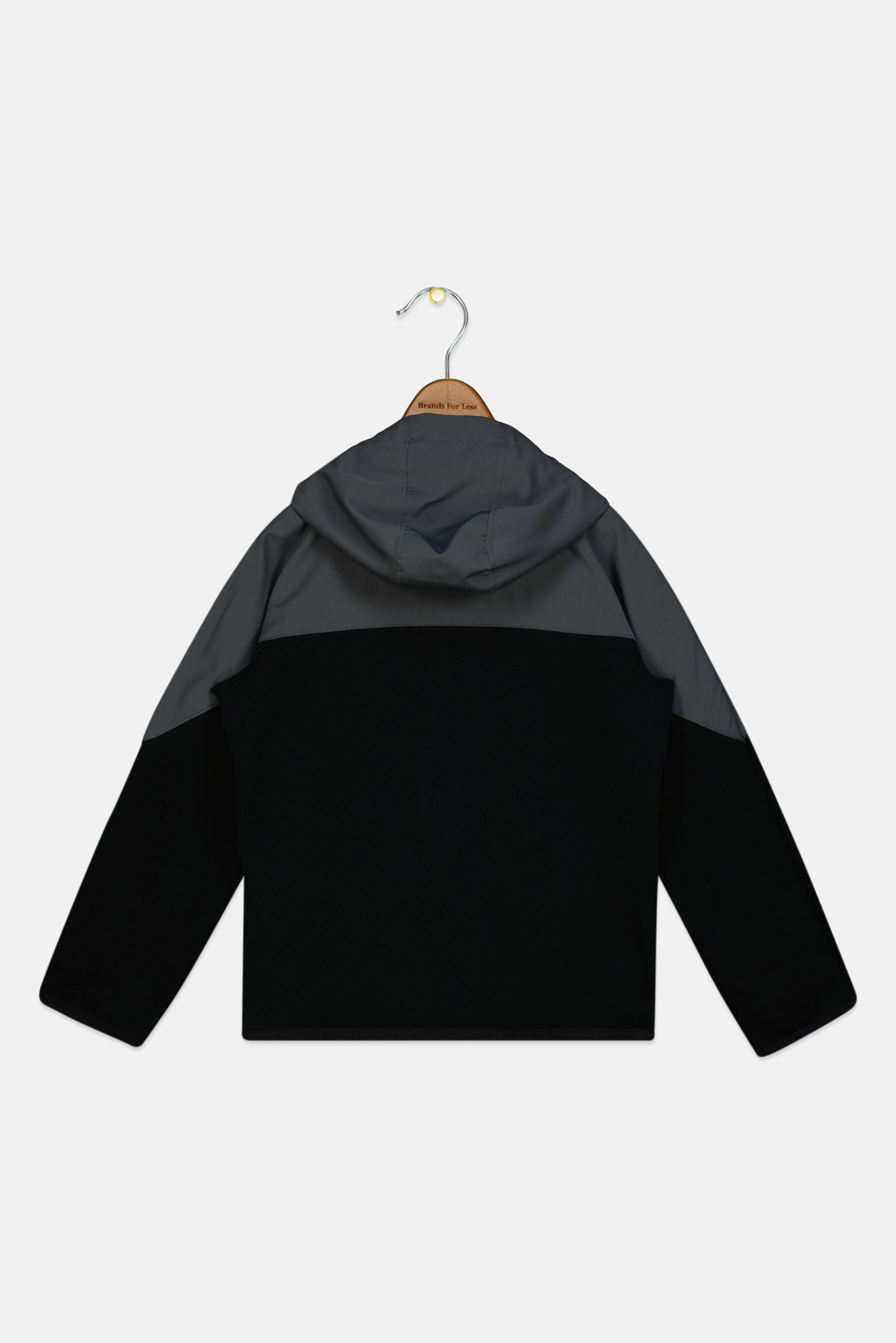 Kids Boy Sportswear Fit Long Sleeve Outdoor Full Zip Sweatshirt, Black