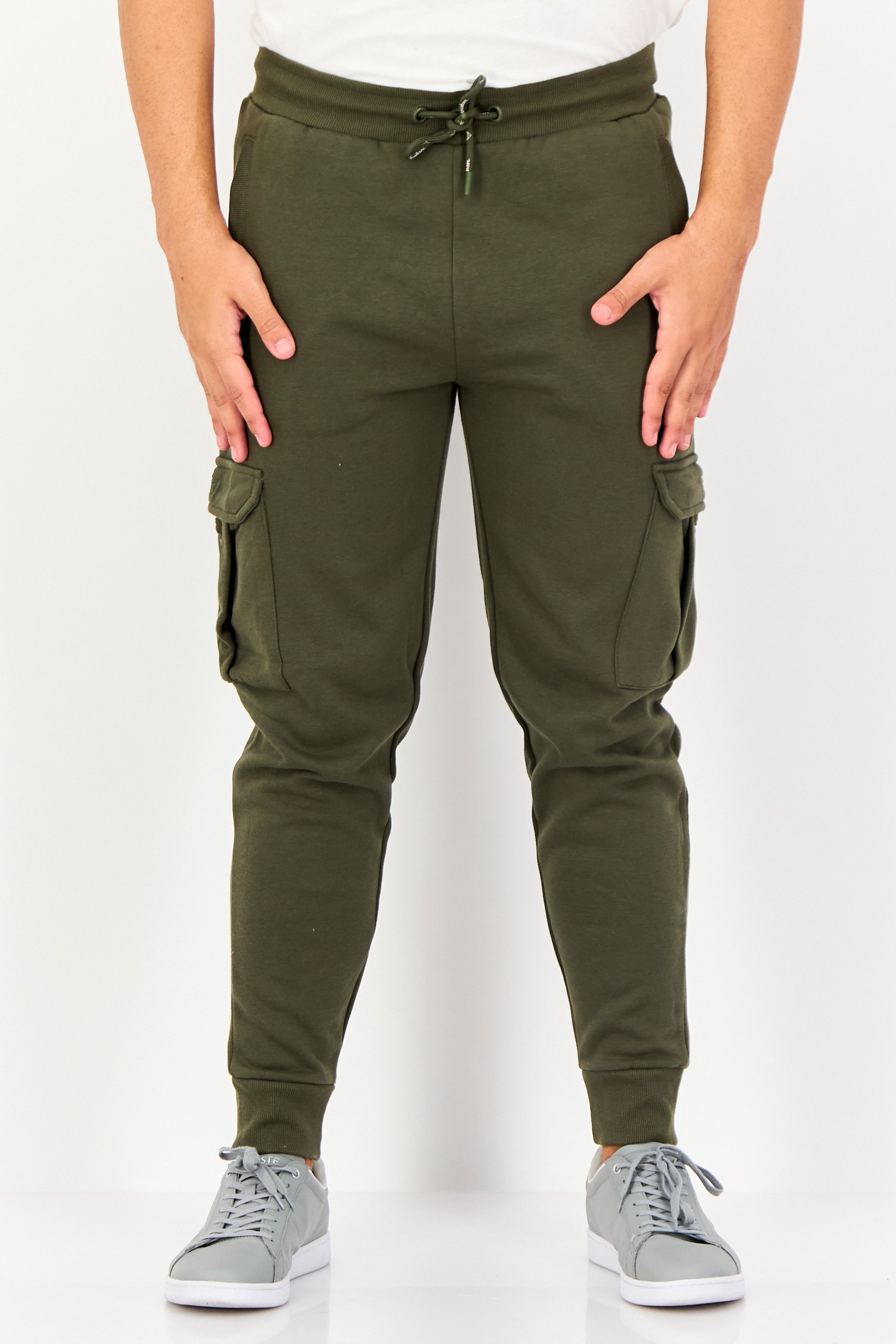 Buy Threadbare Men Regular Fit Brand Logo Cargo Pants, Olive Online ...